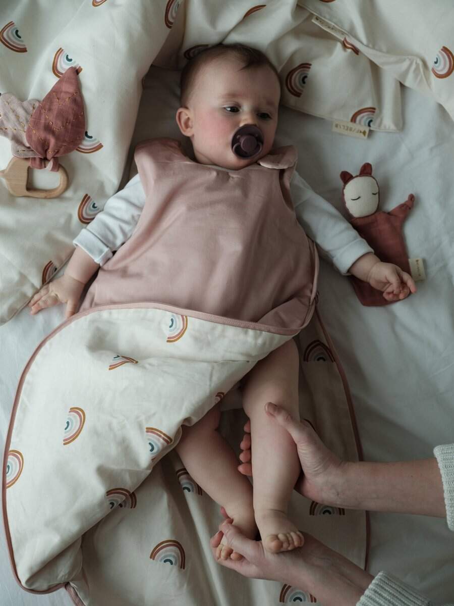 Fabelab Pink Rainbow Baby Sleeping Bag Mauve Letzshop