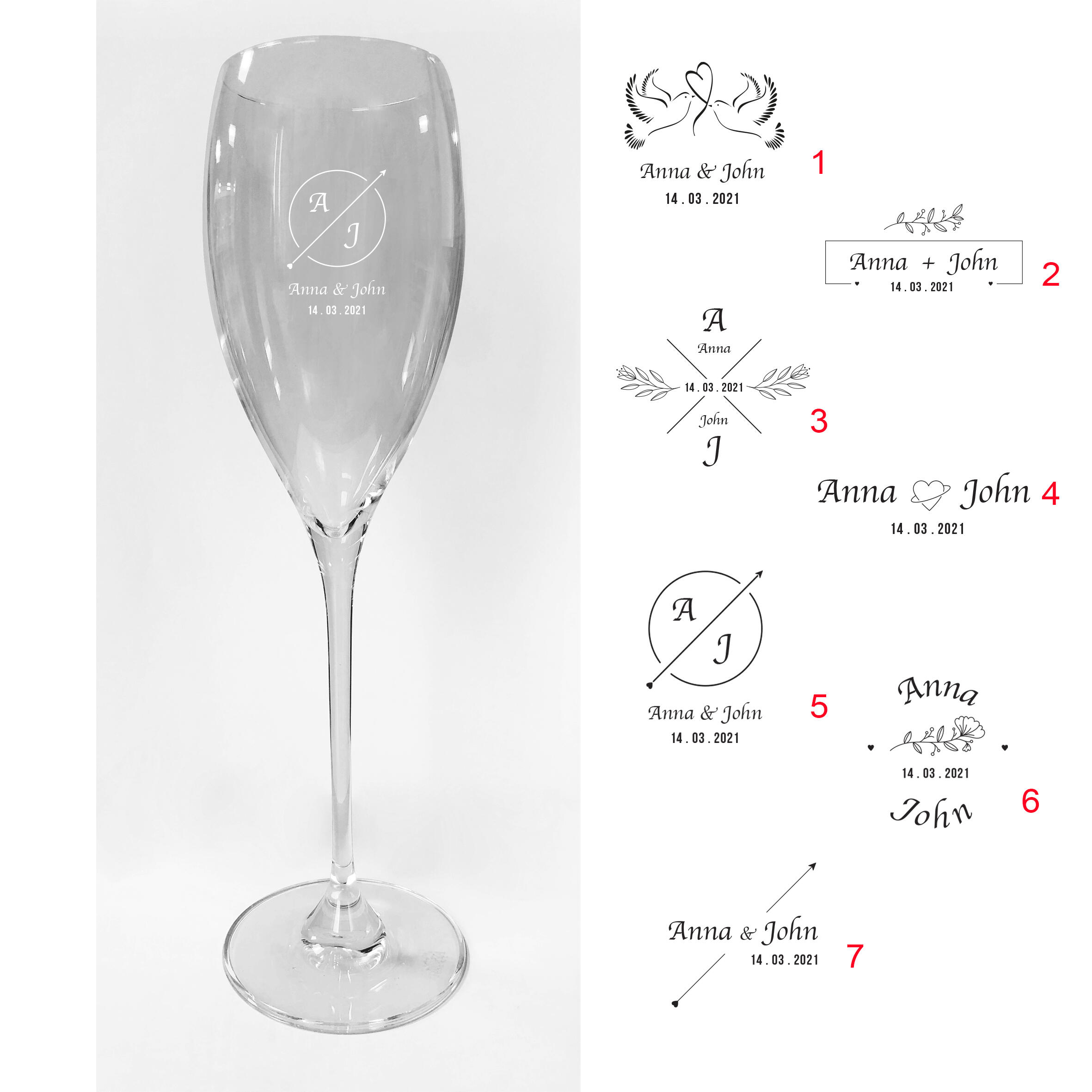 Verres-verres à champagne-gravure-mariage-cadeau