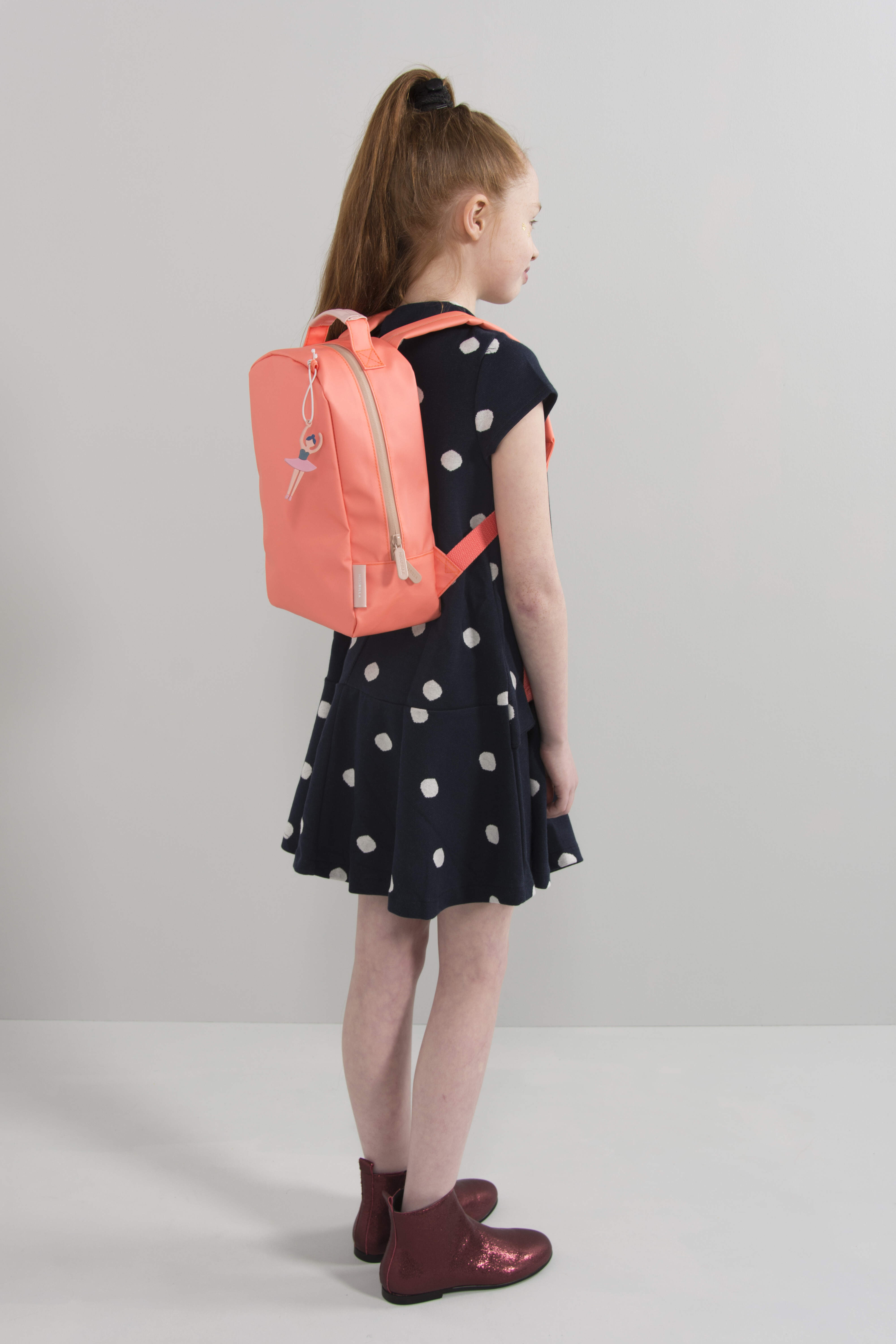Neon pink mini top backpack
