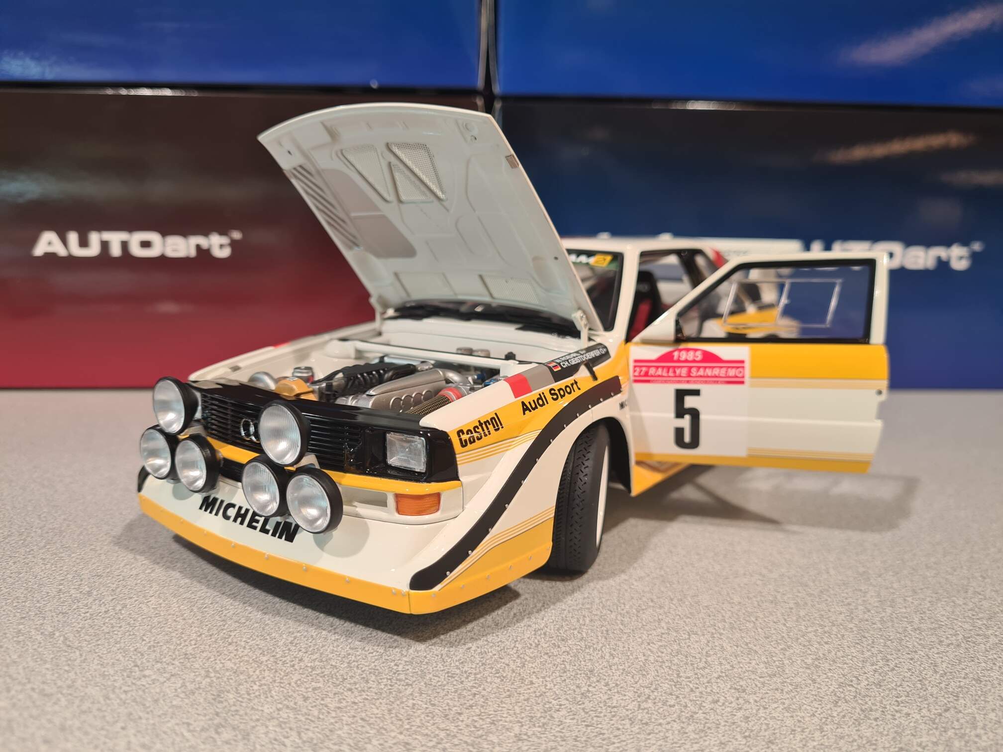 【正規店定番】AUTO art 88503 1/18 アウディ スポーツクワトロ S1 WRC 1985 #5 （ロール／ガイストドルファー） サンレモ・ラリー優勝 レーシングカー