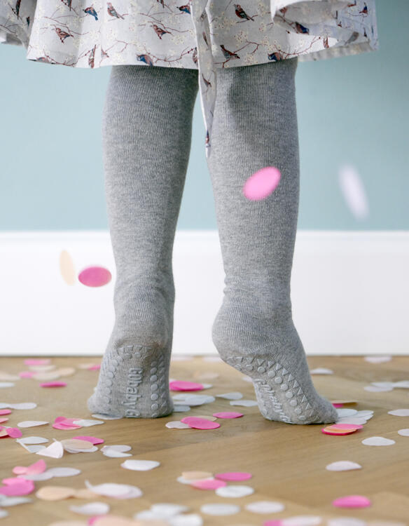 GoBabyGo Grey non-slip tights