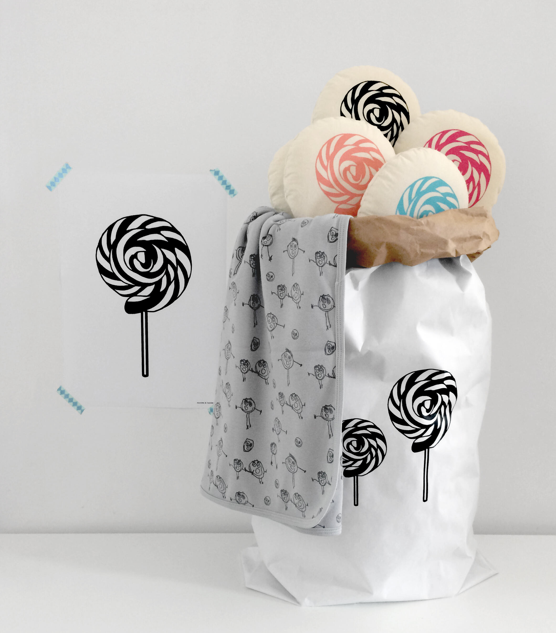 Papiersack Aufbewahrungskorb – Lollipop Paperbag