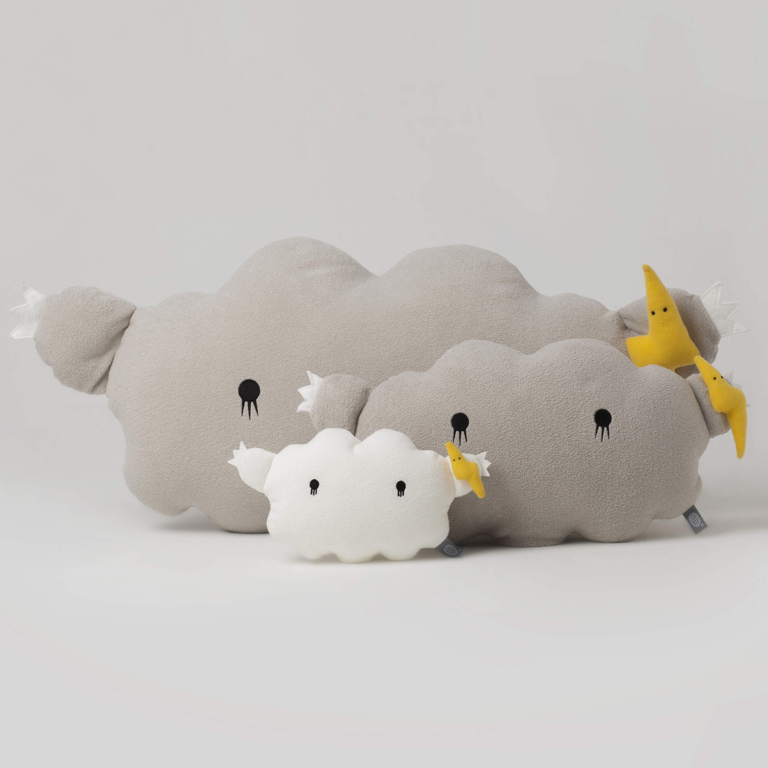 Noodoll Coussin en peluche Gris Doudou nuage Letzshop