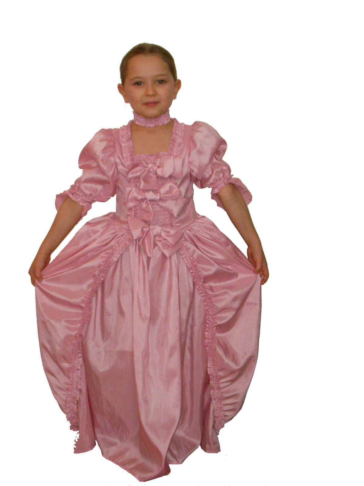 Deguisement de princesse fille, costume de marquise, taffetas rose