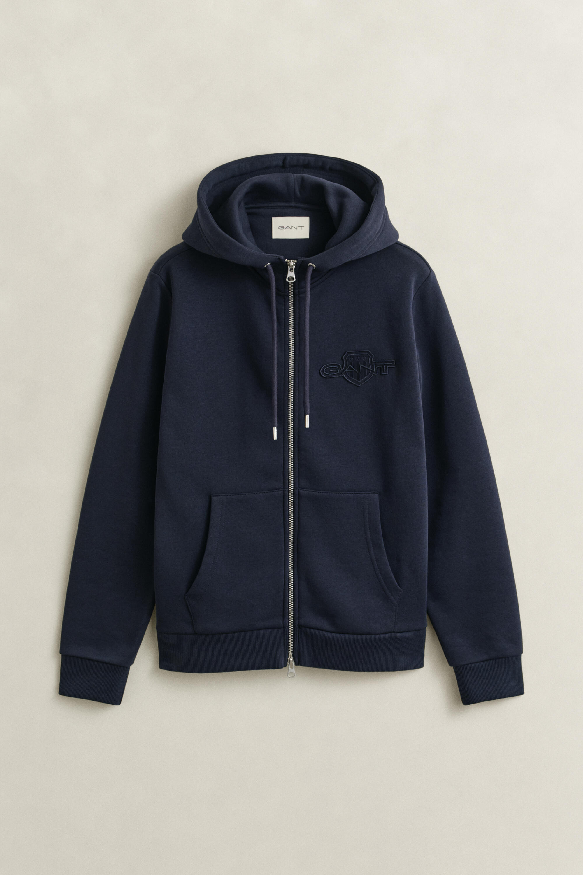 Gant Damen - Tonal Shield Sweatjacke Evening Blue - Gr. - S
