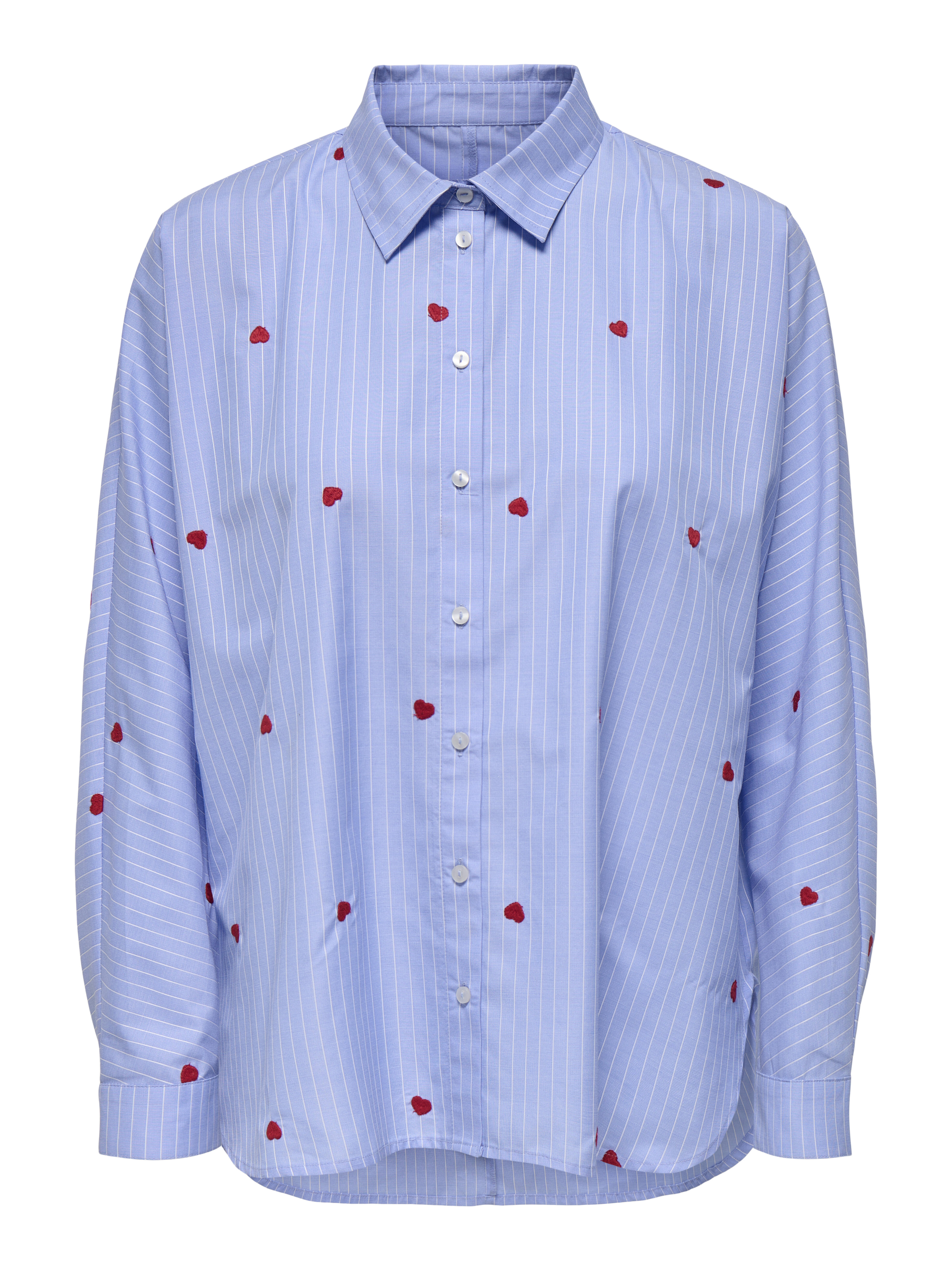 Only - Onlnew Lina Grace Str Emb Shirt Noos Wvn Moonlight Blue - Gr. - S