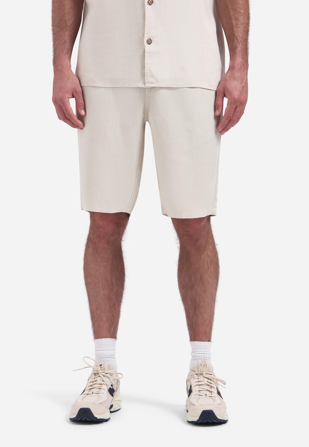 No Excess Leinen Short Ecru Beige Wollweiß Größe L - Bild 4