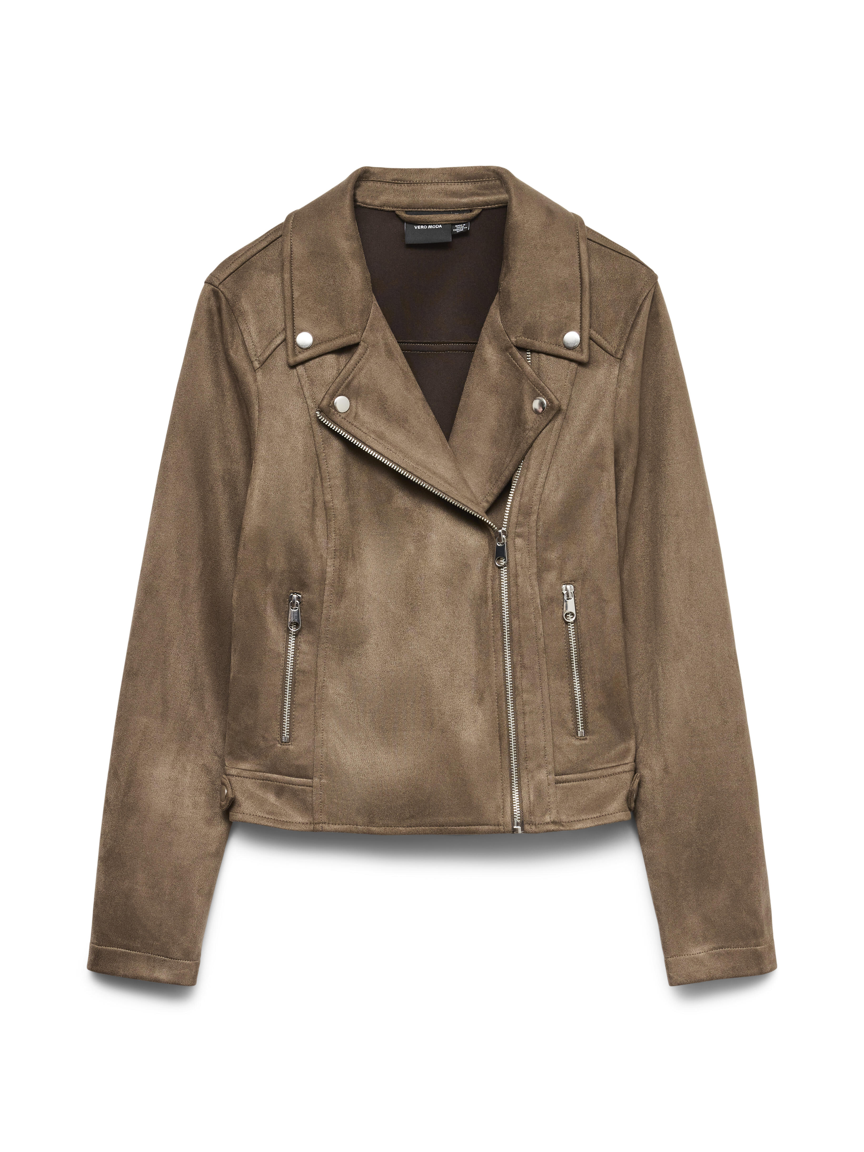 Vero Moda Damen Braun Jacke Aus Kunstleder Jose 10300938 Regular Fit - Bild 5