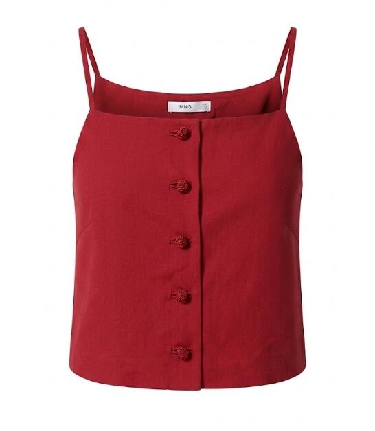 Mango Damen Rot – Bonnie – Trägertop In Mit Eckigem Ausschnitt, Kombiteil - Bild 2