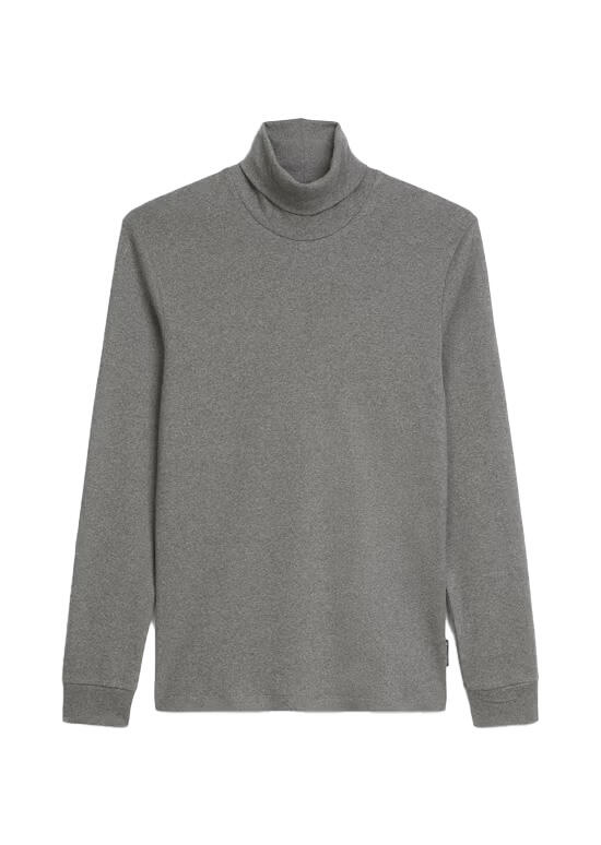 Marc O'polo Casual Grau - Longsleeve Mit Rollkragen - Gr. - Xl