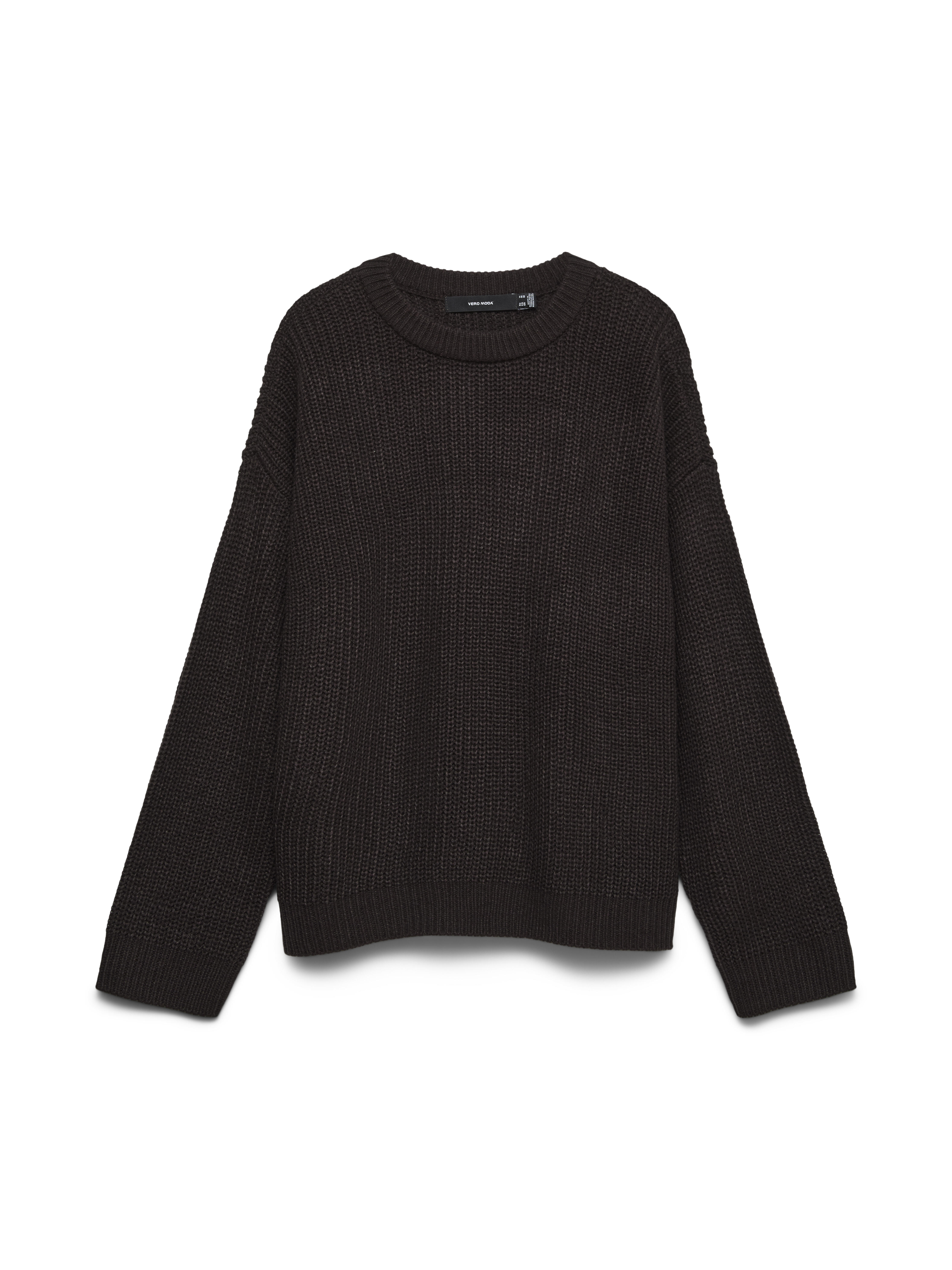 Vero Moda - Vmlea Ls O-Neck Pullover Noos Chocolate Torte - Gr. - M