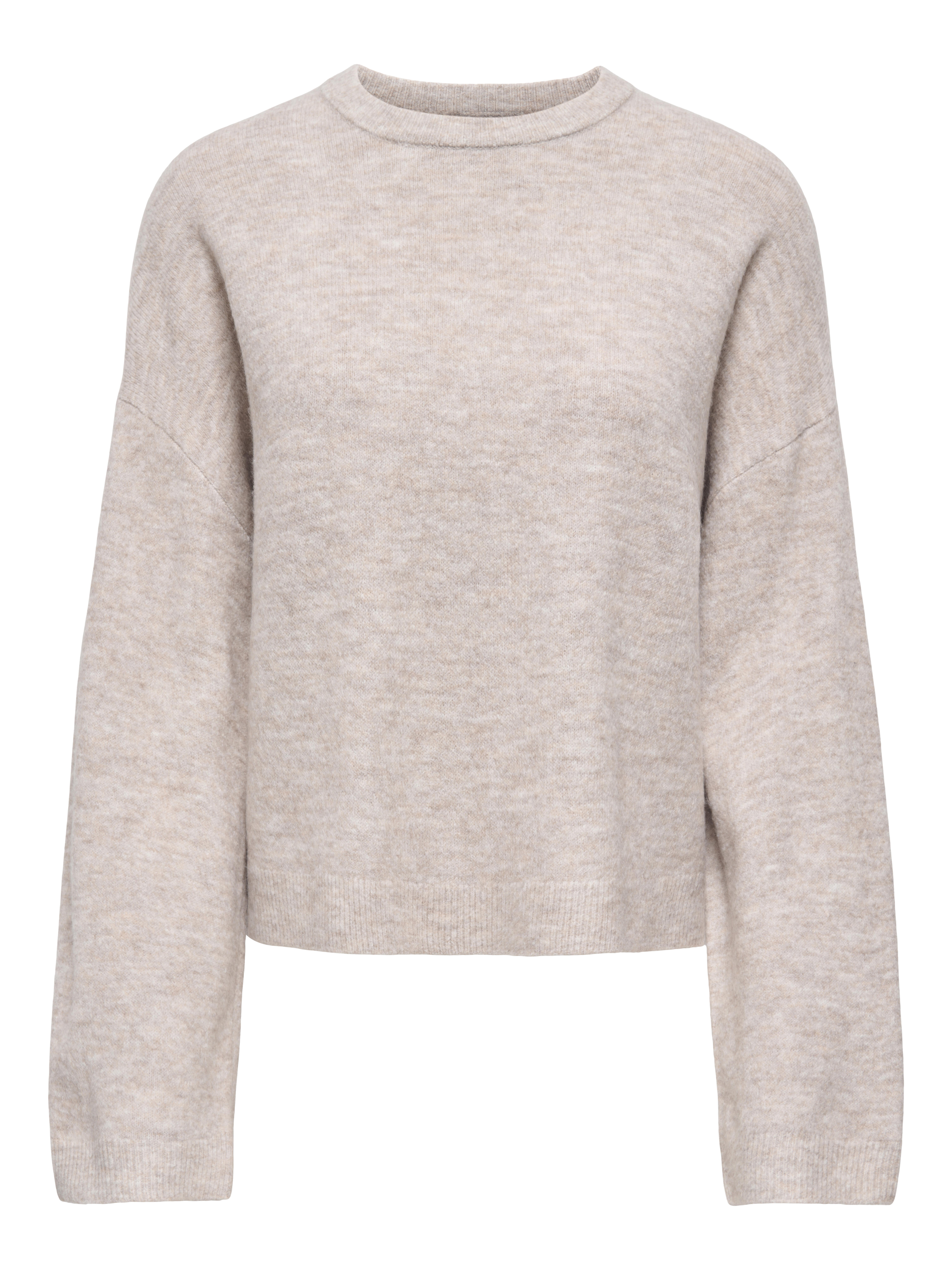 Only Damen Neutral – Kastiger Pullover In Beige Mit Rundhalsausschnitt - Bild 3