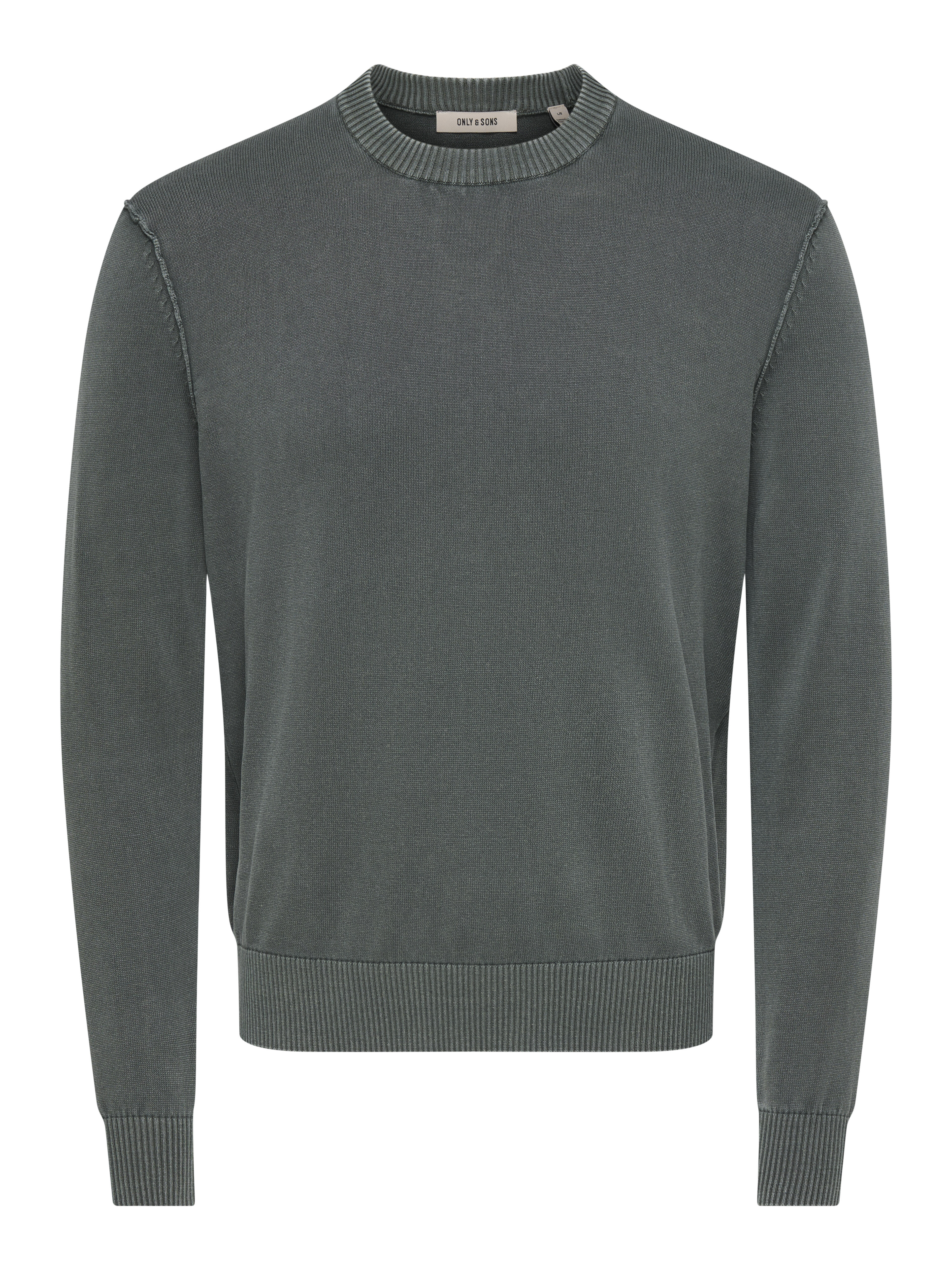 Only&Sons - Onsgarson Ls Reg Wash Crew Knit Vd Pine Grove - Gr. - L