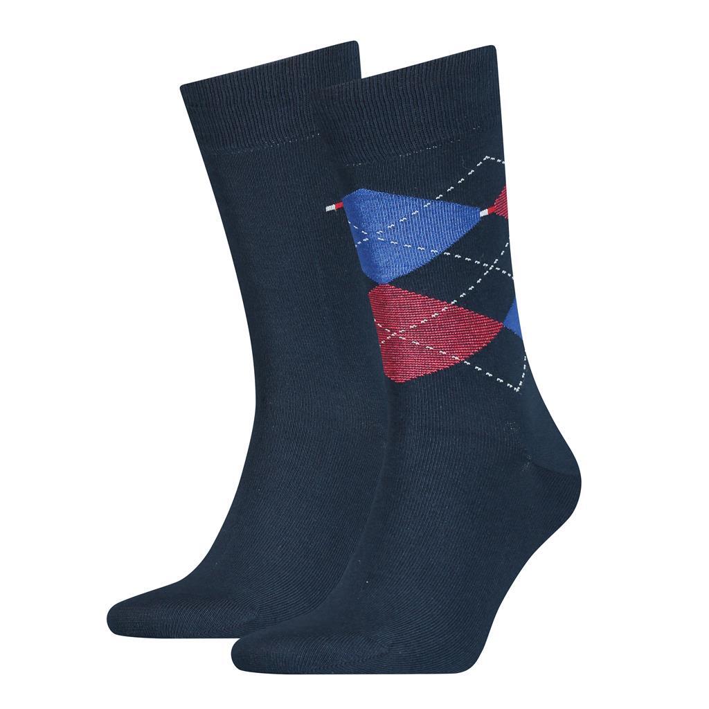 Tommy Hilfiger - Crew Socks Argyle Pattern - Underwear - Herren - Blau - S - Bild 7