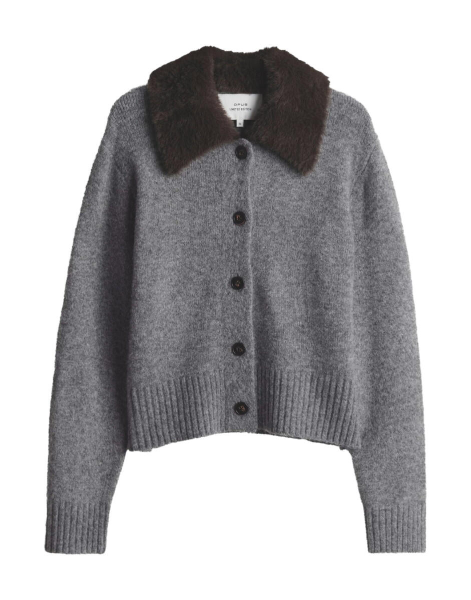 VAN GRAAF Opus Damen Grau Strickjacke Mit Woll-Anteil Größe 38 - Bild 2