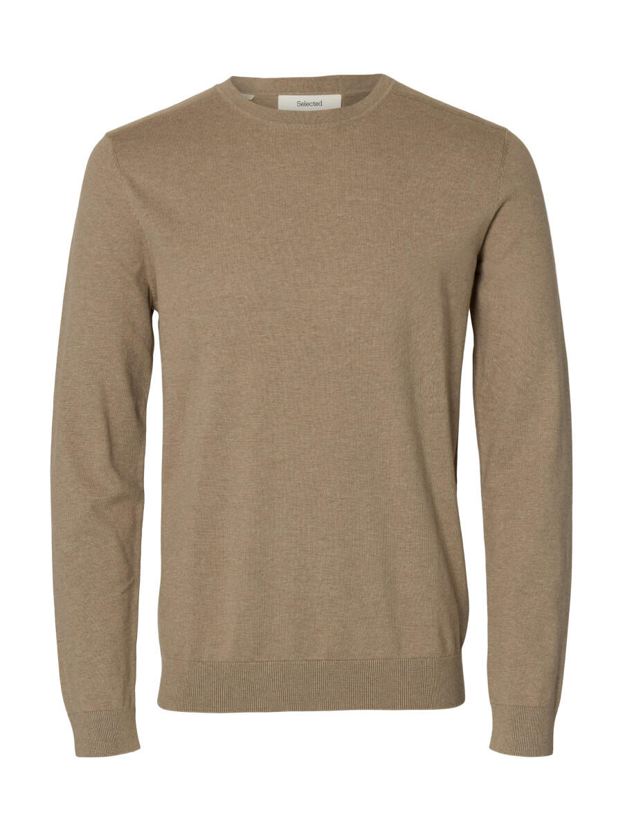 Selected Homme - Slhberg Crew Neck Noos - Knitwear - Herren - Beige - L - Bild 3