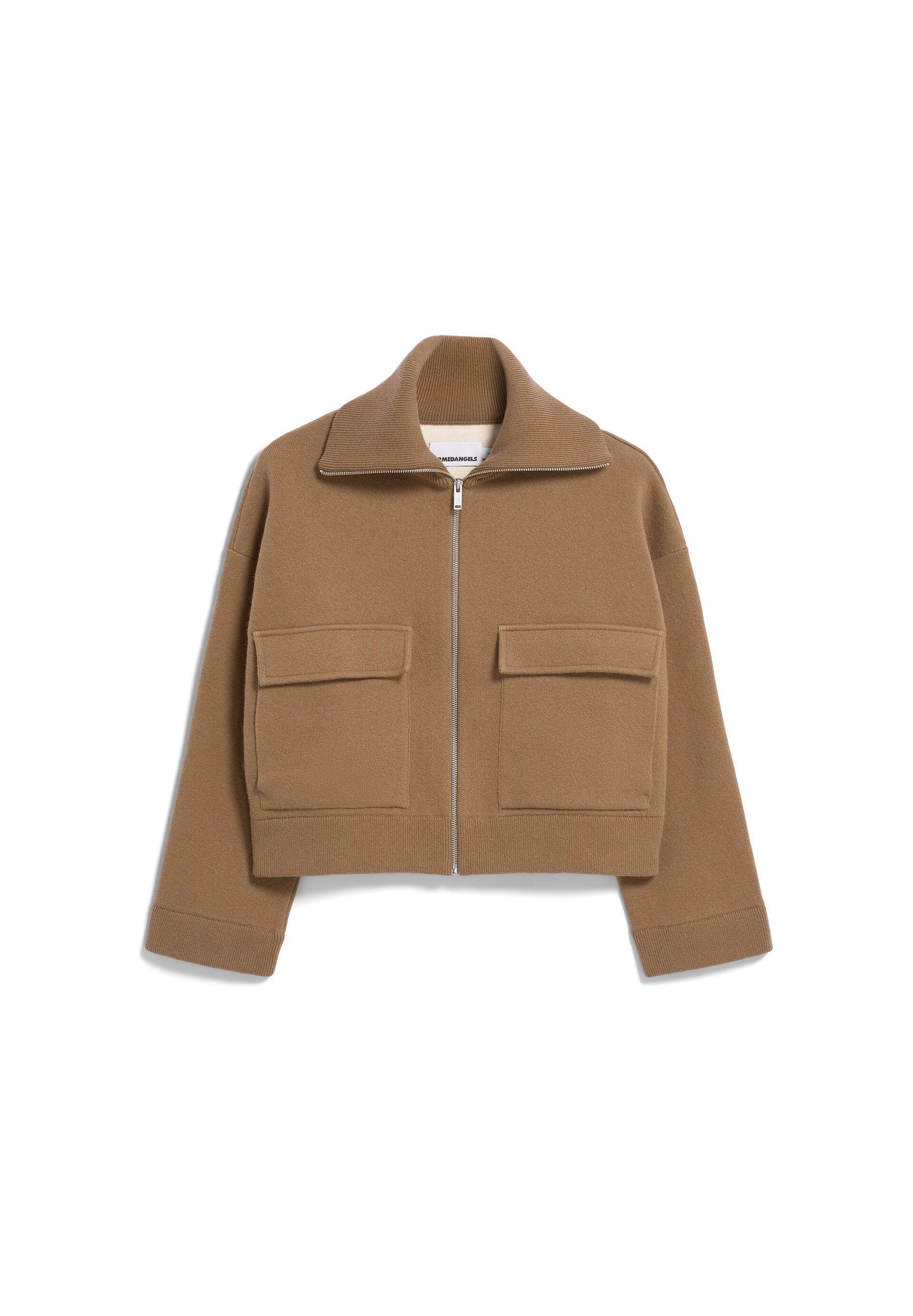 Armedangels Cotton-Wool Knit Jacket Jacken/Outerwear Strick Solid, Amberwood - Bild 2