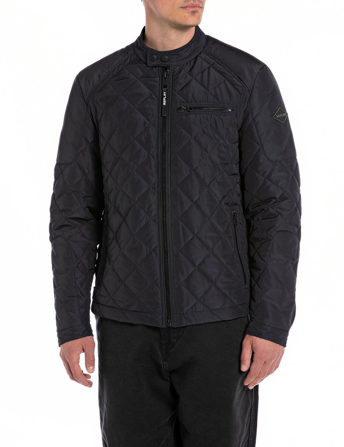 Replay Herren Tiefblau Steppjacke "Saber Mid" Mit Kurzem Stehkragen erhältlich in Größe L/M/S/XL/XXL von Baur - Bild 5