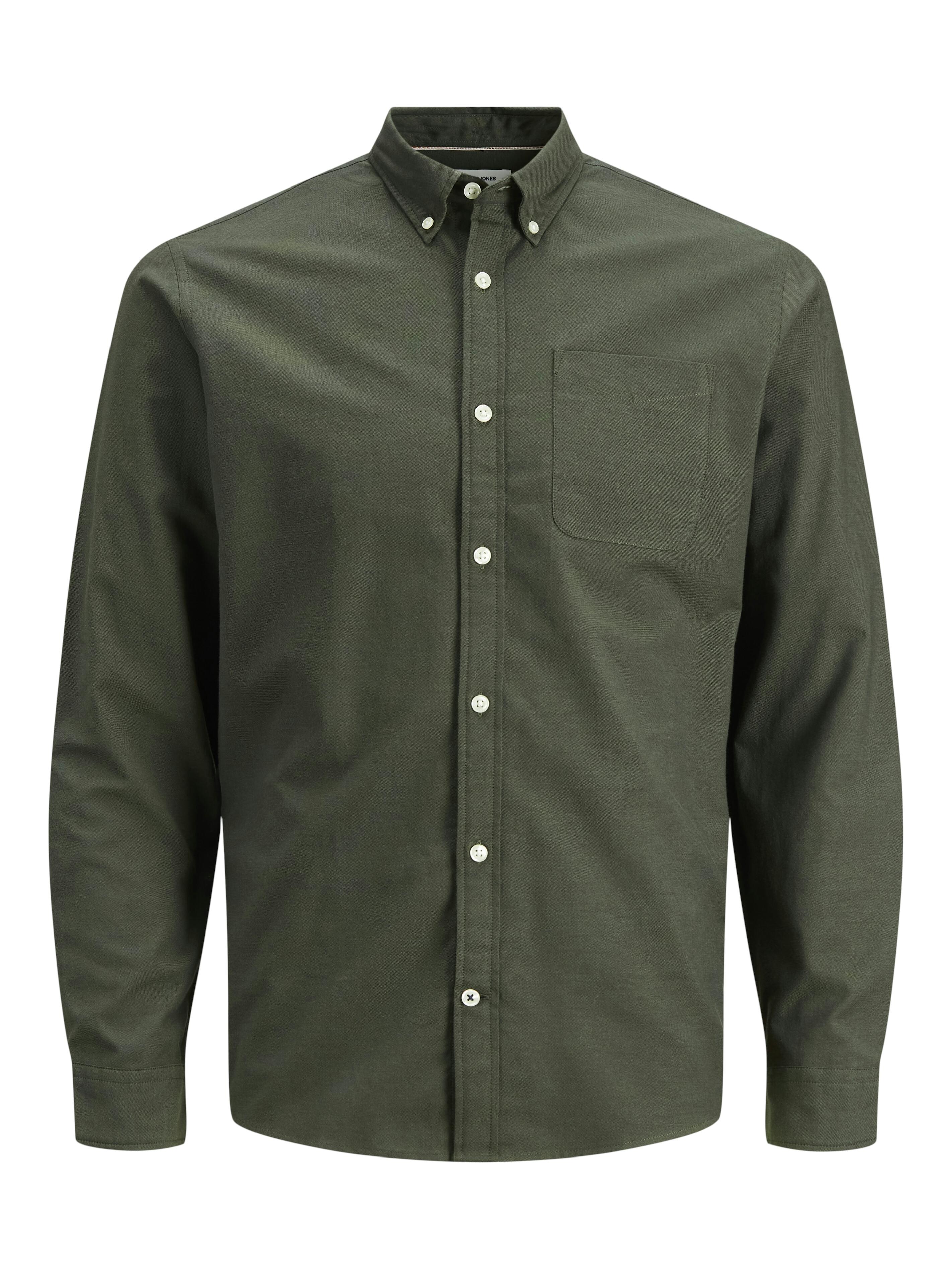 Jack & Jones Herren Olivgrün Langarmhemd "Jjeoxford Shirt Ls Noos" erhältlich in Größe von Baur - Bild 5