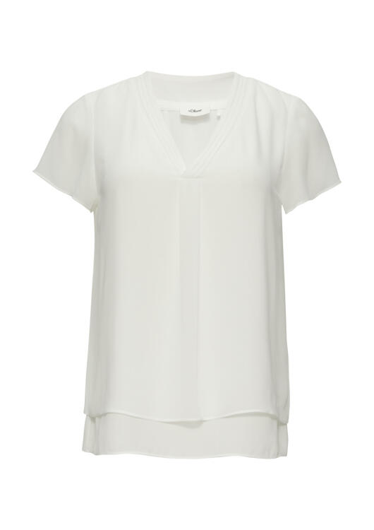 Doppellagige Bluse aus Chiffon