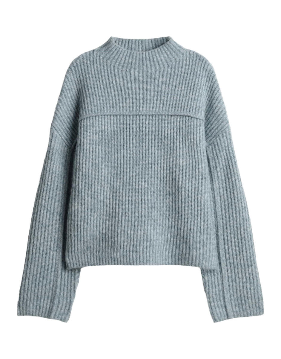Opus Blau Rippstrickpullover Poffa Mit Biesen Detail 36 - Bild 3