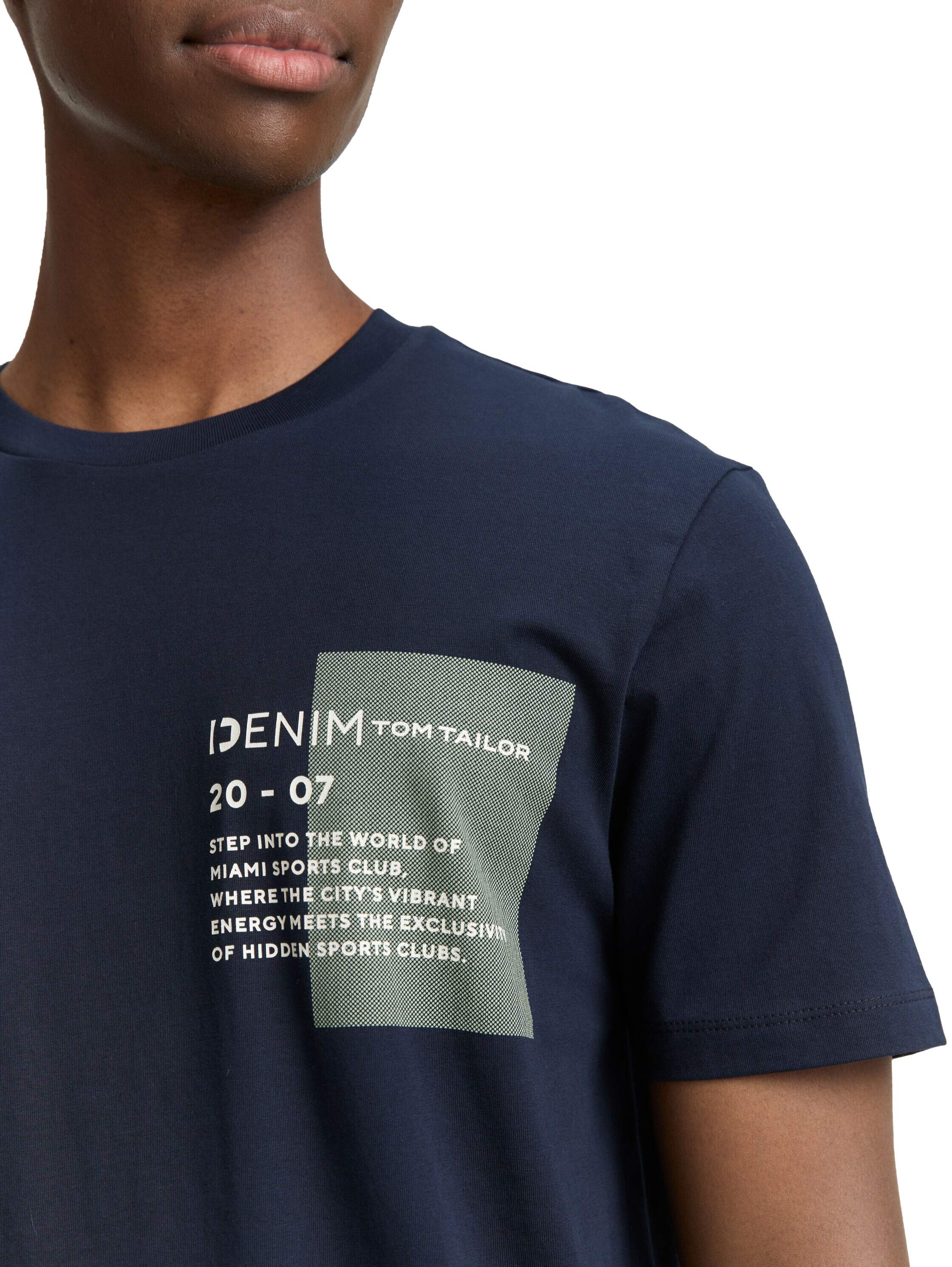 TOM TAILOR Herren Basic T-Shirt - Bequemes Baumwollshirt Mit Logo-Stickerei