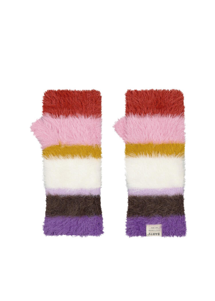 Barts - Fingerlose Fäustlinge Mit Streifen Violett - Gr. - Os