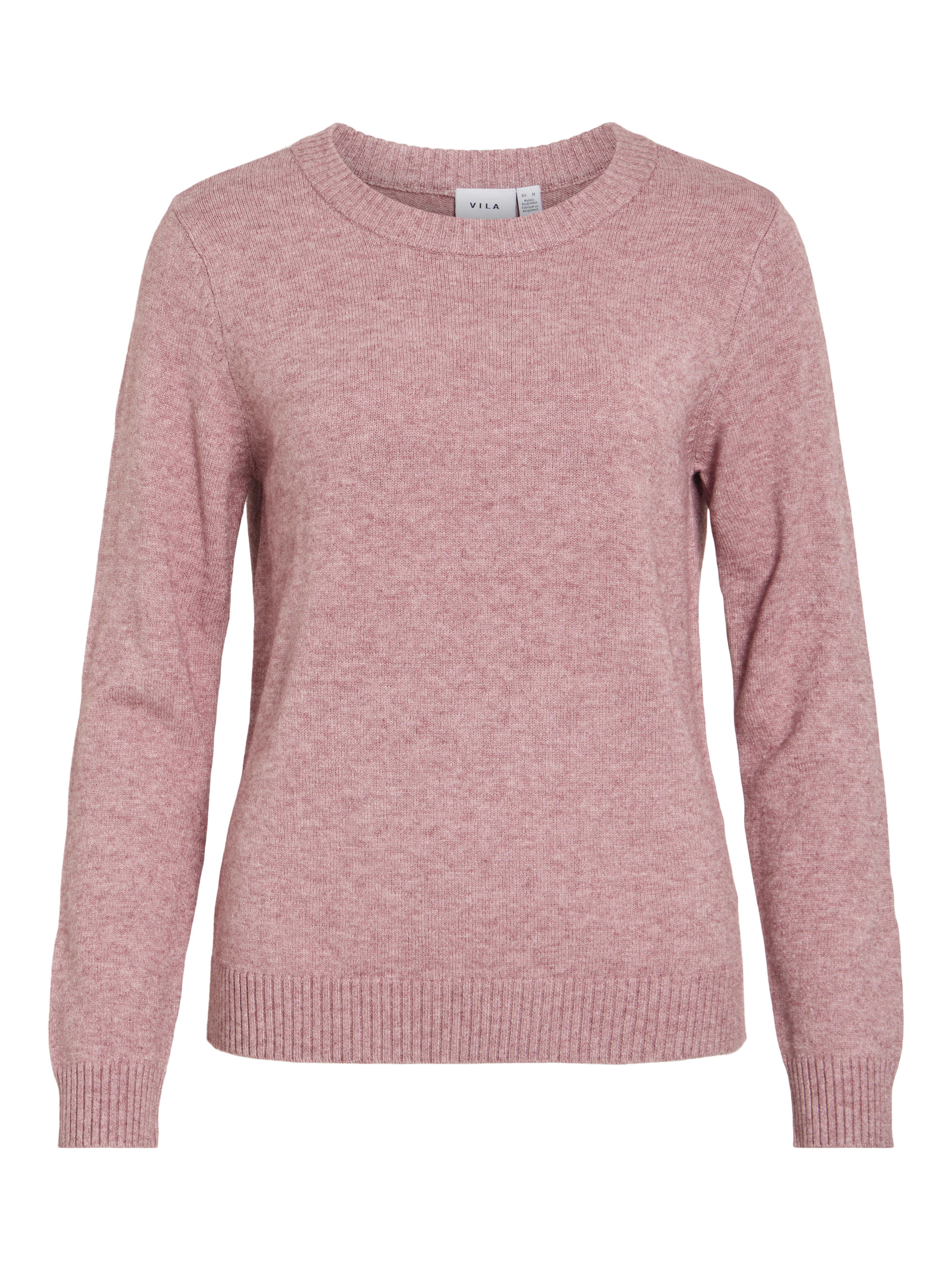 Vila Viril O-Neck L/S Knit Top - Noos, Nostalgia Rose/Light Melange - Bild 4