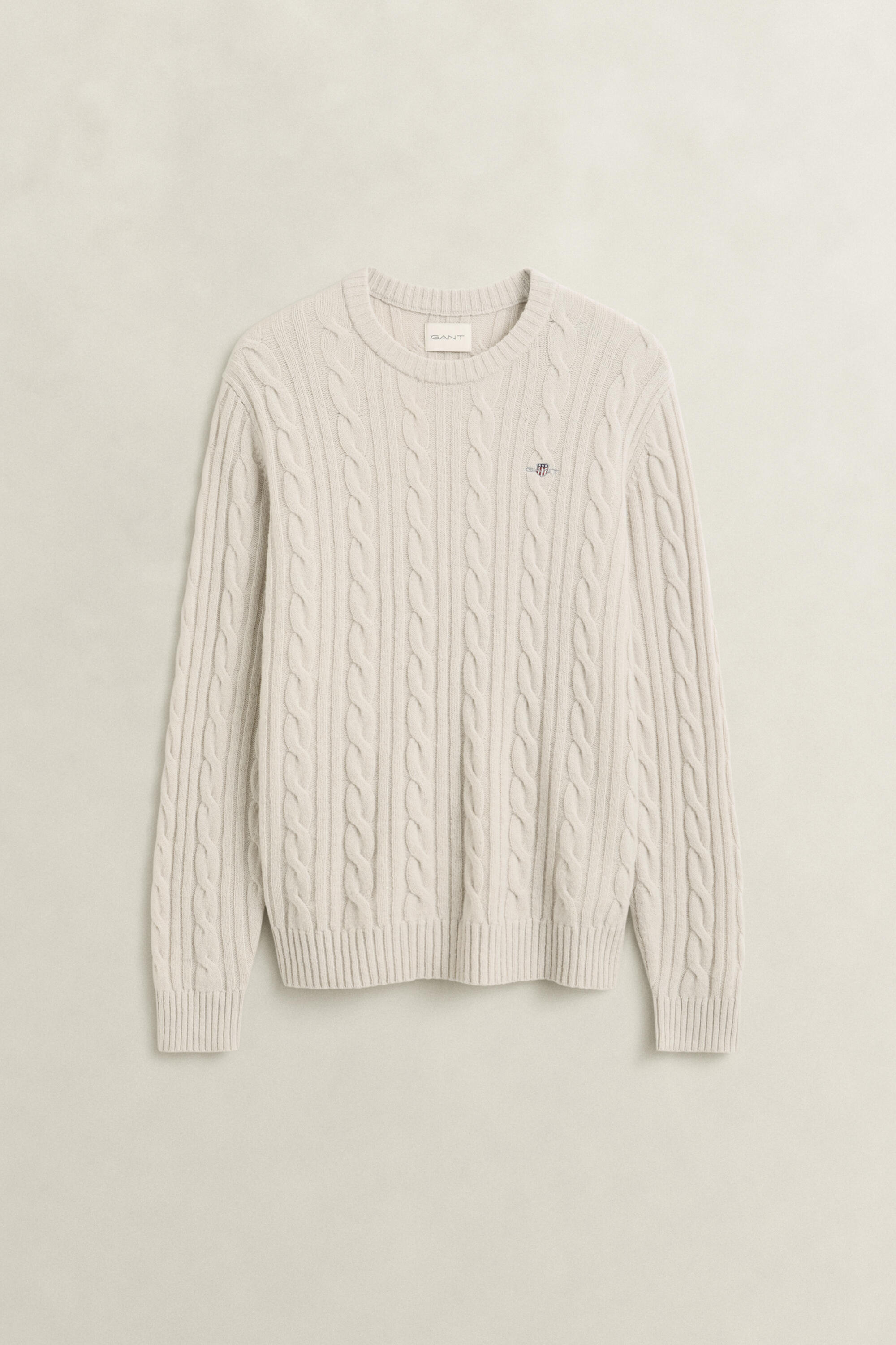 Gant Beige Rundhalsausschnitt Aus Wolle - Bild 3