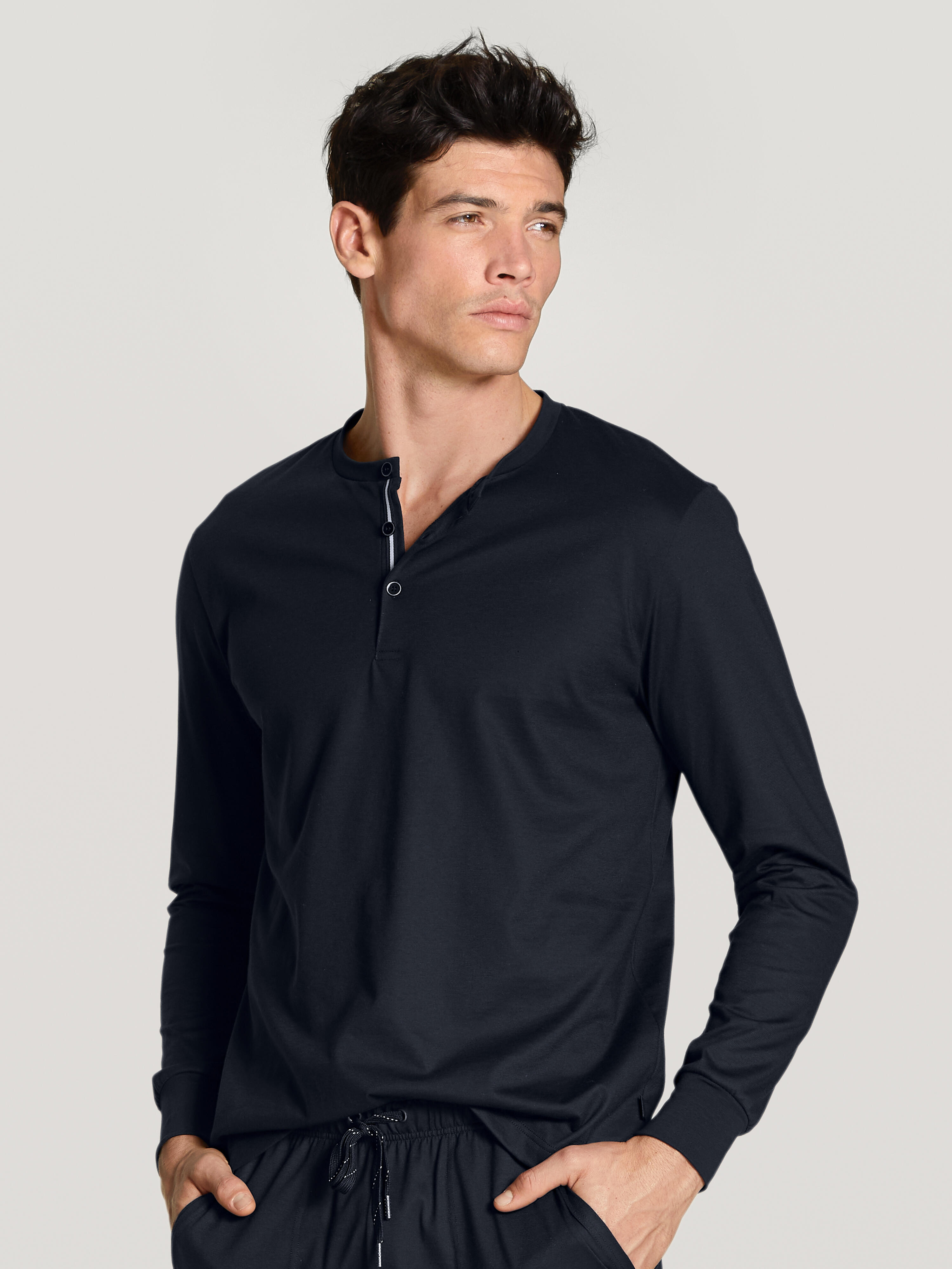 Calida Herren - Shirt Langarm Dark Sapphire - Gr. - S