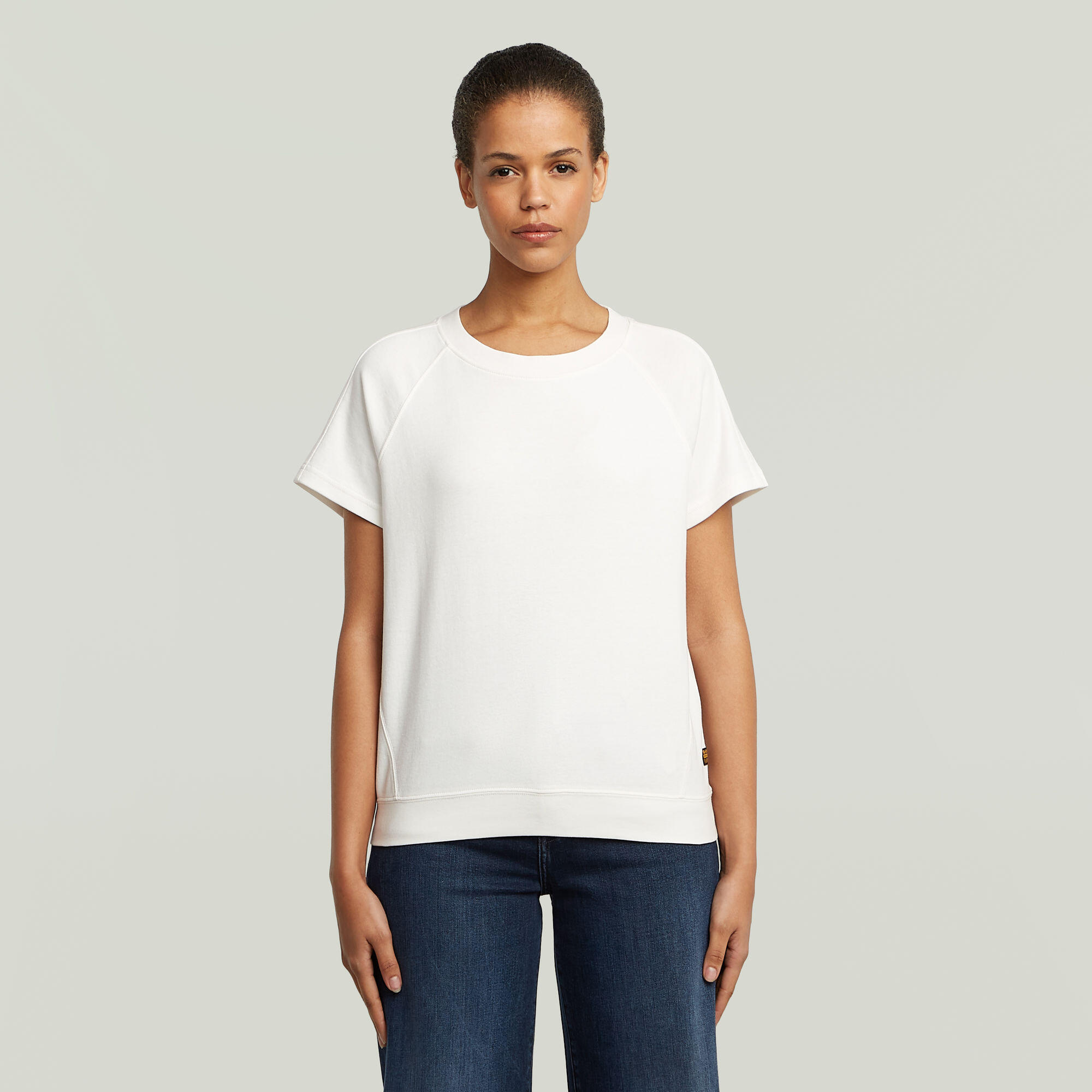G-Star Raw Damen Weiß T-Shirt G-Star "Raglan T-Shirt", Gr. Xl, (Milk), Obermaterial: 100% Baumwolle, Shirts T-Shirt - Bild 3