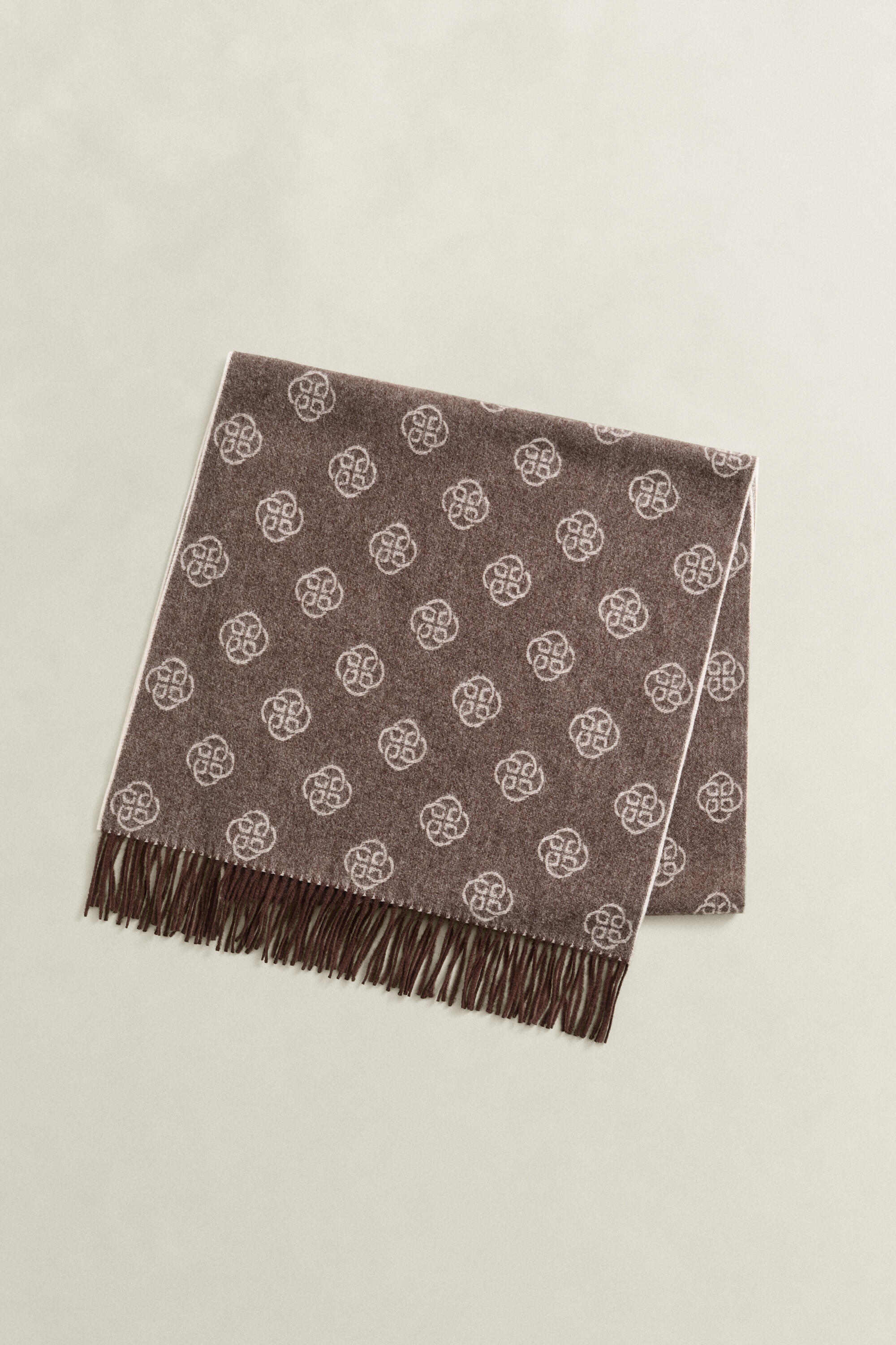 Gant Damen - Monogram Wollschal Deep Brown - Gr. - Os