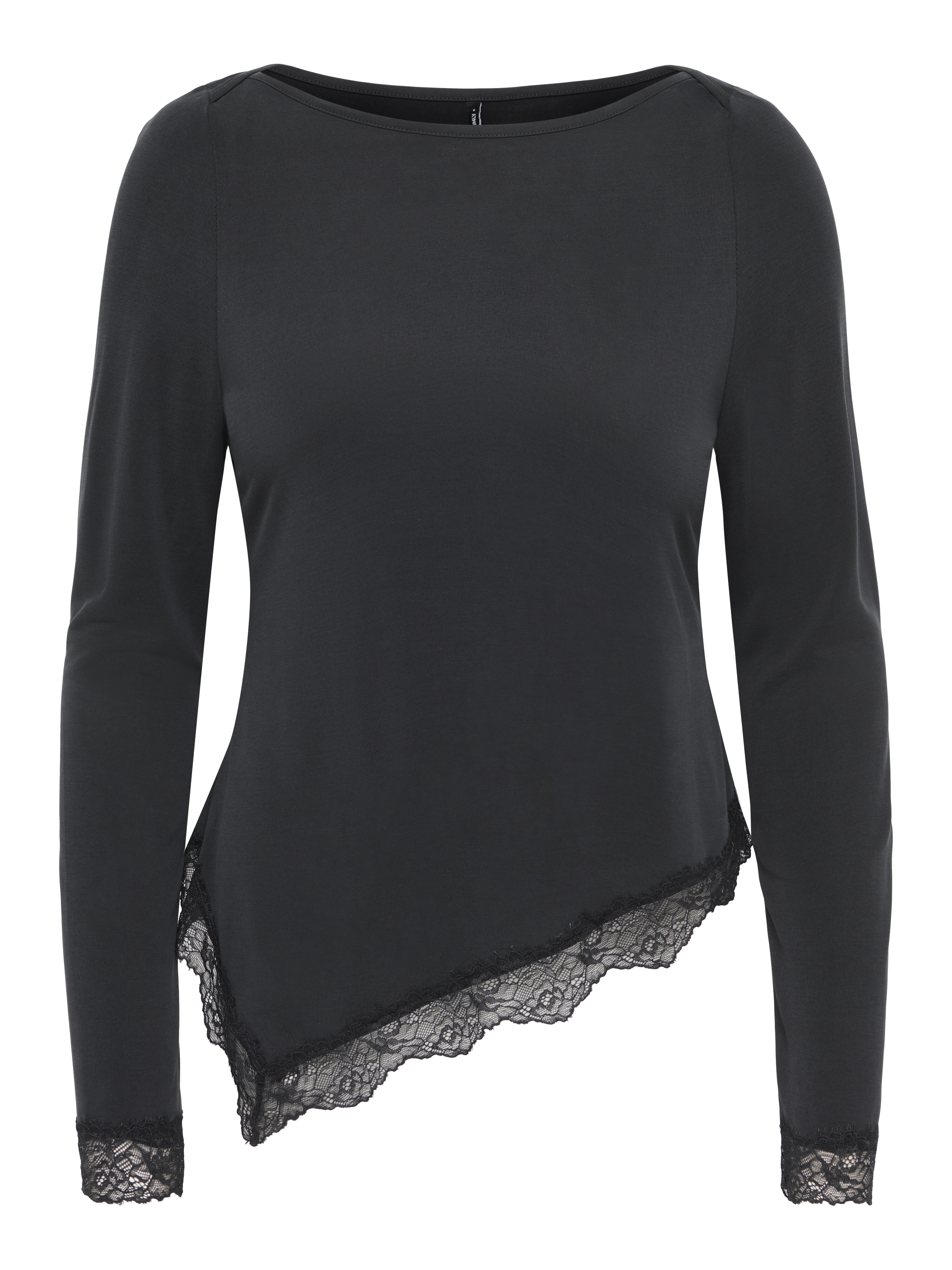 Only - Onlfree L/S Lace Top Jrs Black - Gr. - L
