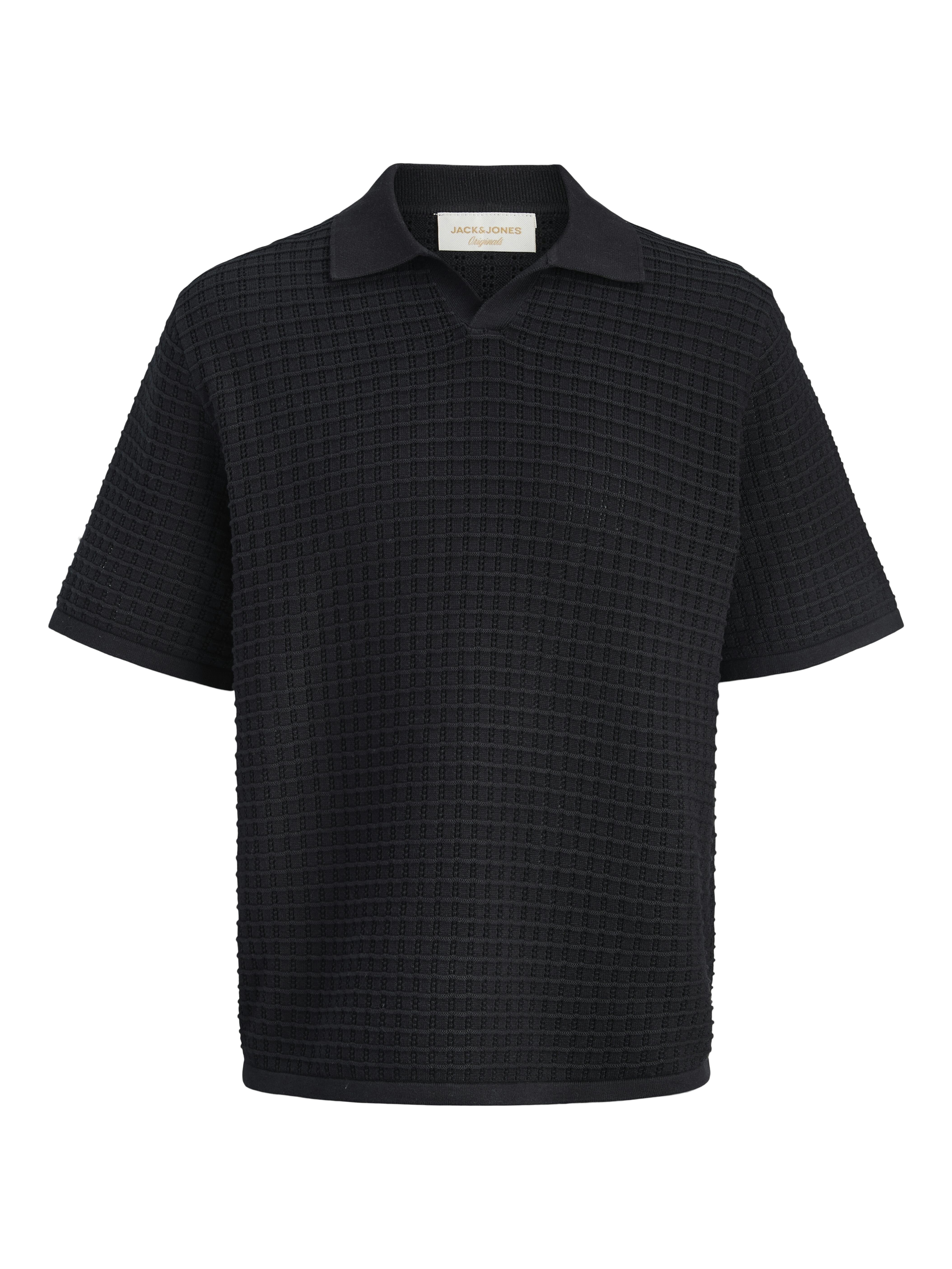 Jack & Jones Jornantucket Knit Split Neck Polo S, Black - Bild 2