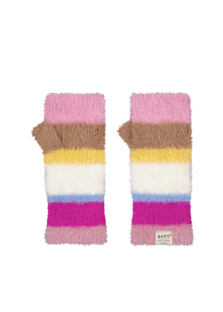 Barts Rosa - Fingerlose Fäustlinge Mit Streifen - Gr. - Os
