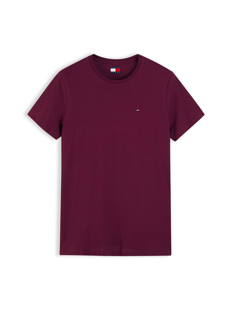 VAN GRAAF Tommy Jeans Herren Aubergine T-Shirt Baumwolle Lila, Extra Groß - Bild 2
