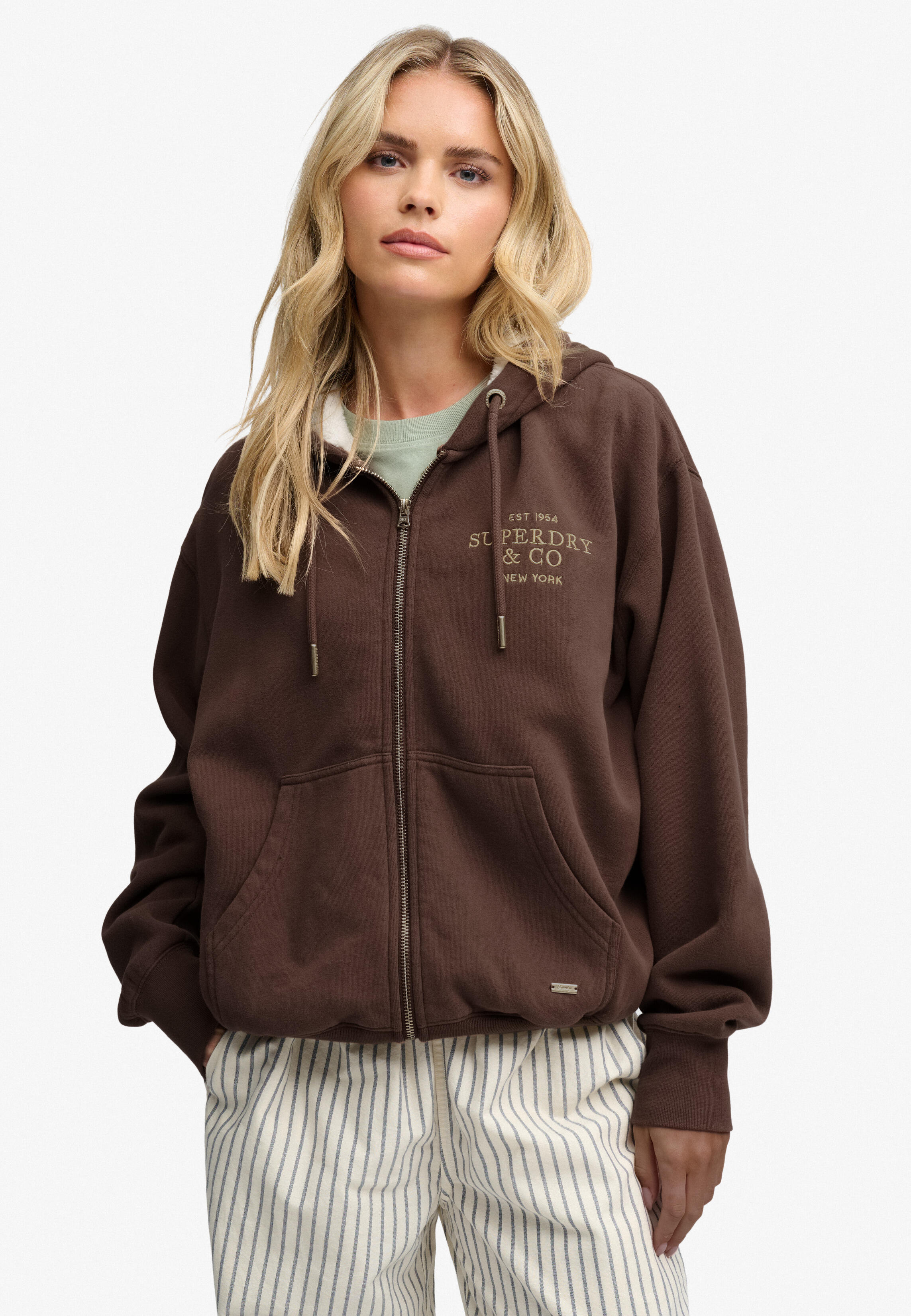 Superdry Damen Marron Kapuzenjacke Luxe - Bild 2