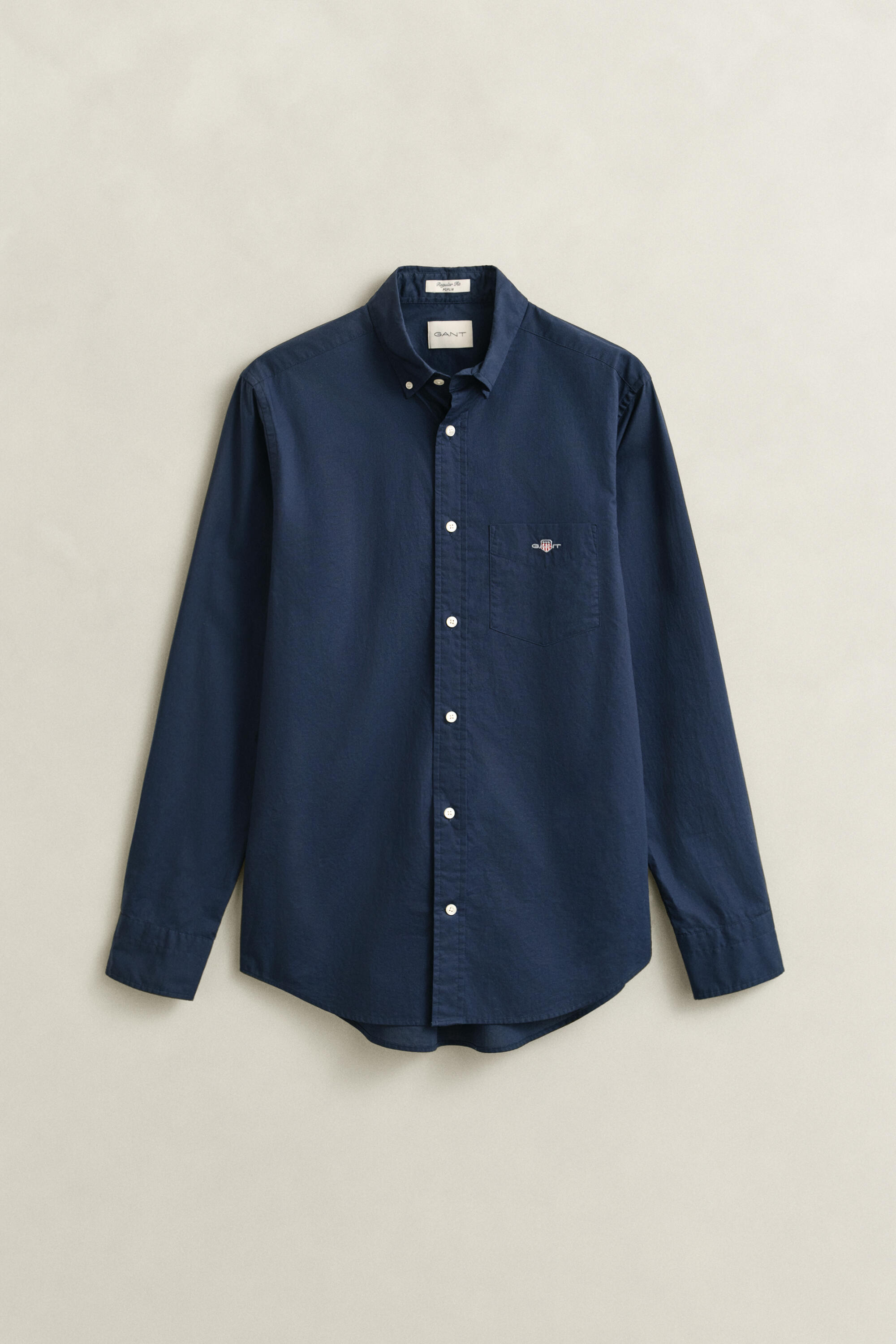 Hemden Gant Herren Marine Regular Fit Hemd Einfarbig - Bild 4