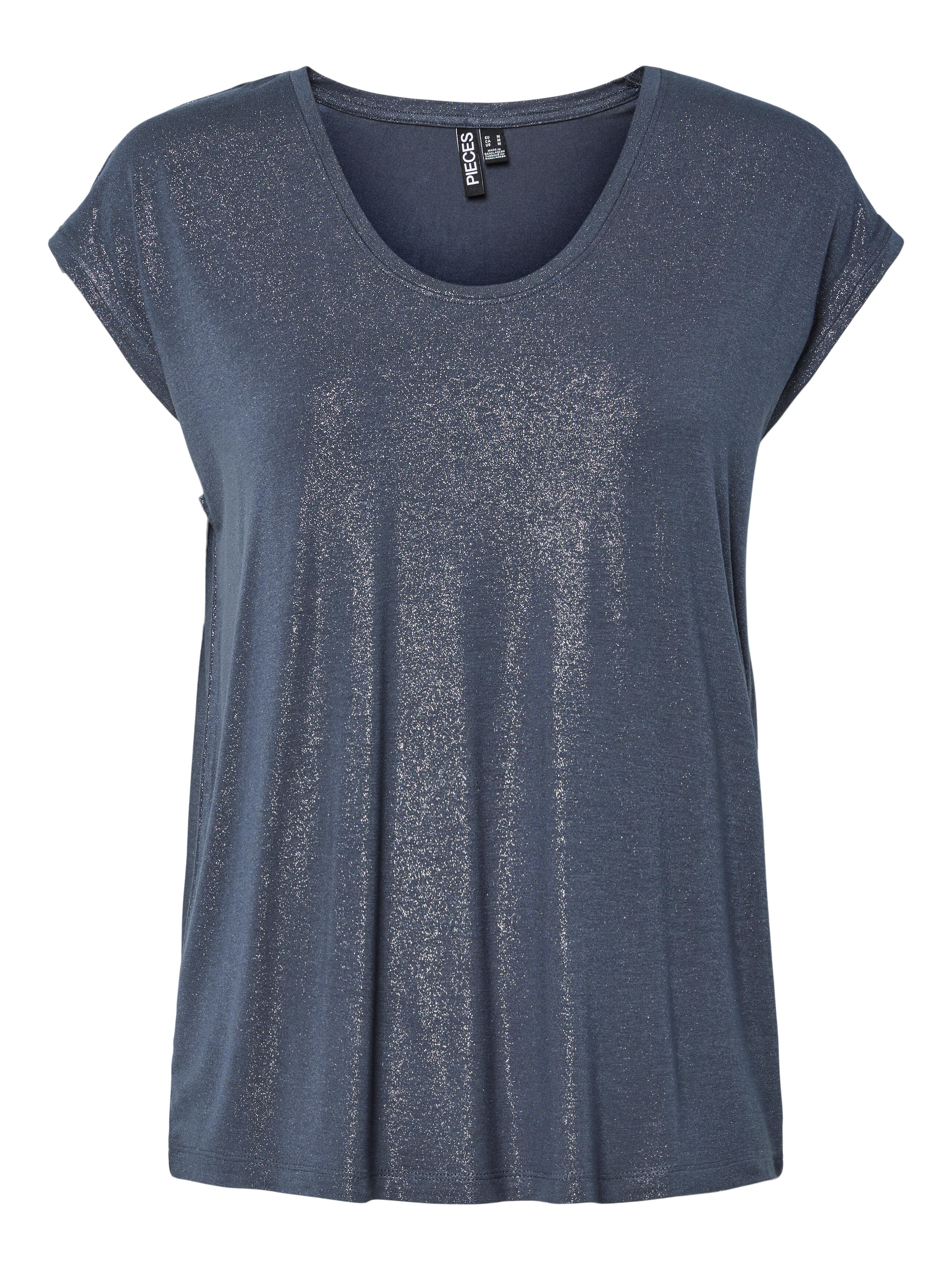 Pieces - Pcalice Ss Glitter Tee Jrs Noos Bc Ombre Blue - Gr. - Xs - Bild 3