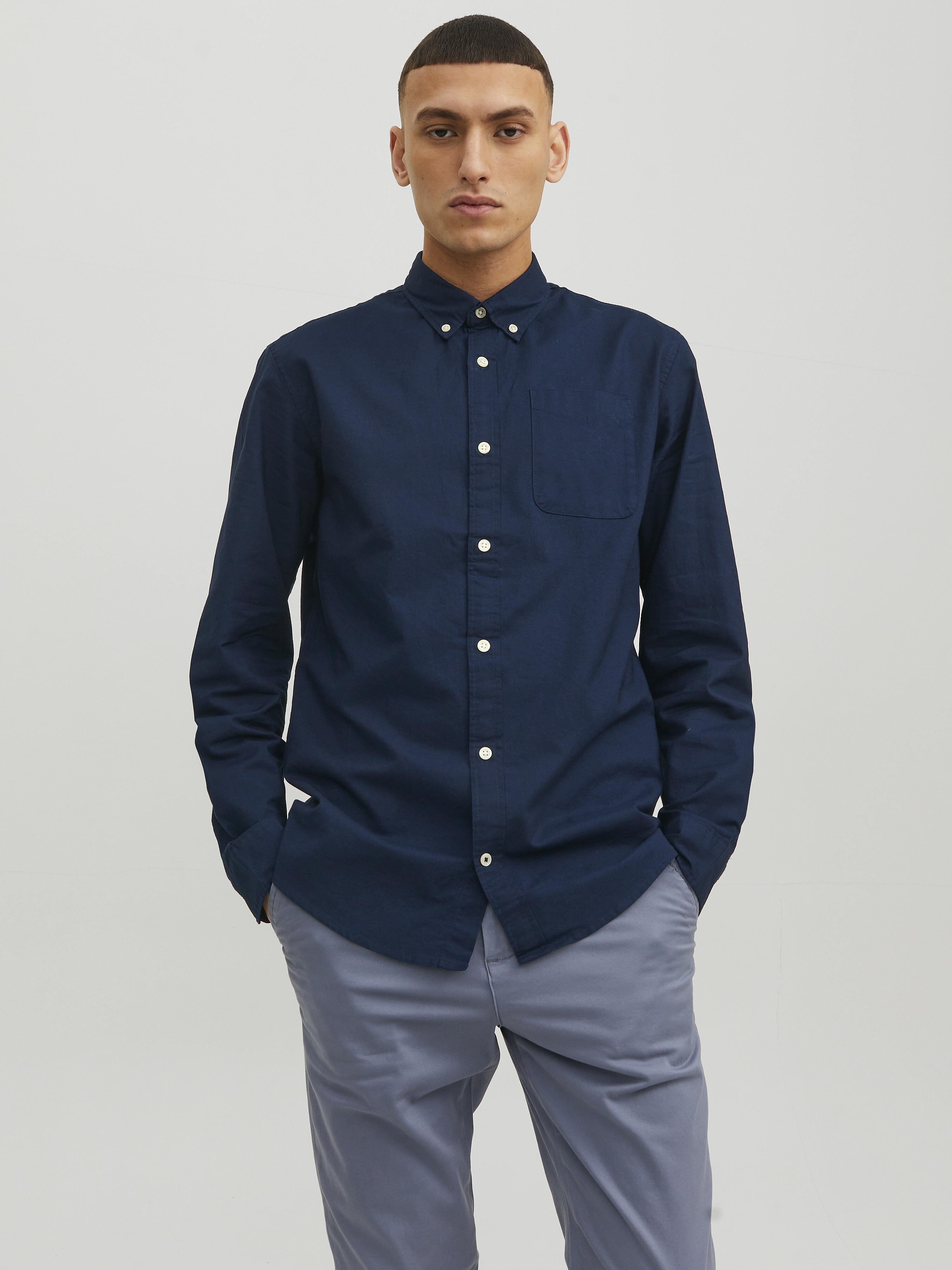 Jack & Jones, Herren, Hemden, Oxford, Blau, (S) - Bild 5