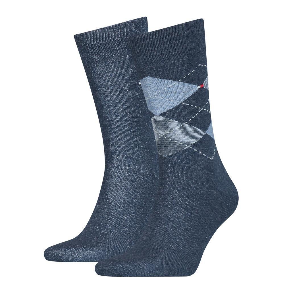 Tommy Hilfiger Herren 2P Men Sock Check Jeansblau Gr 39/42 - Bild 4