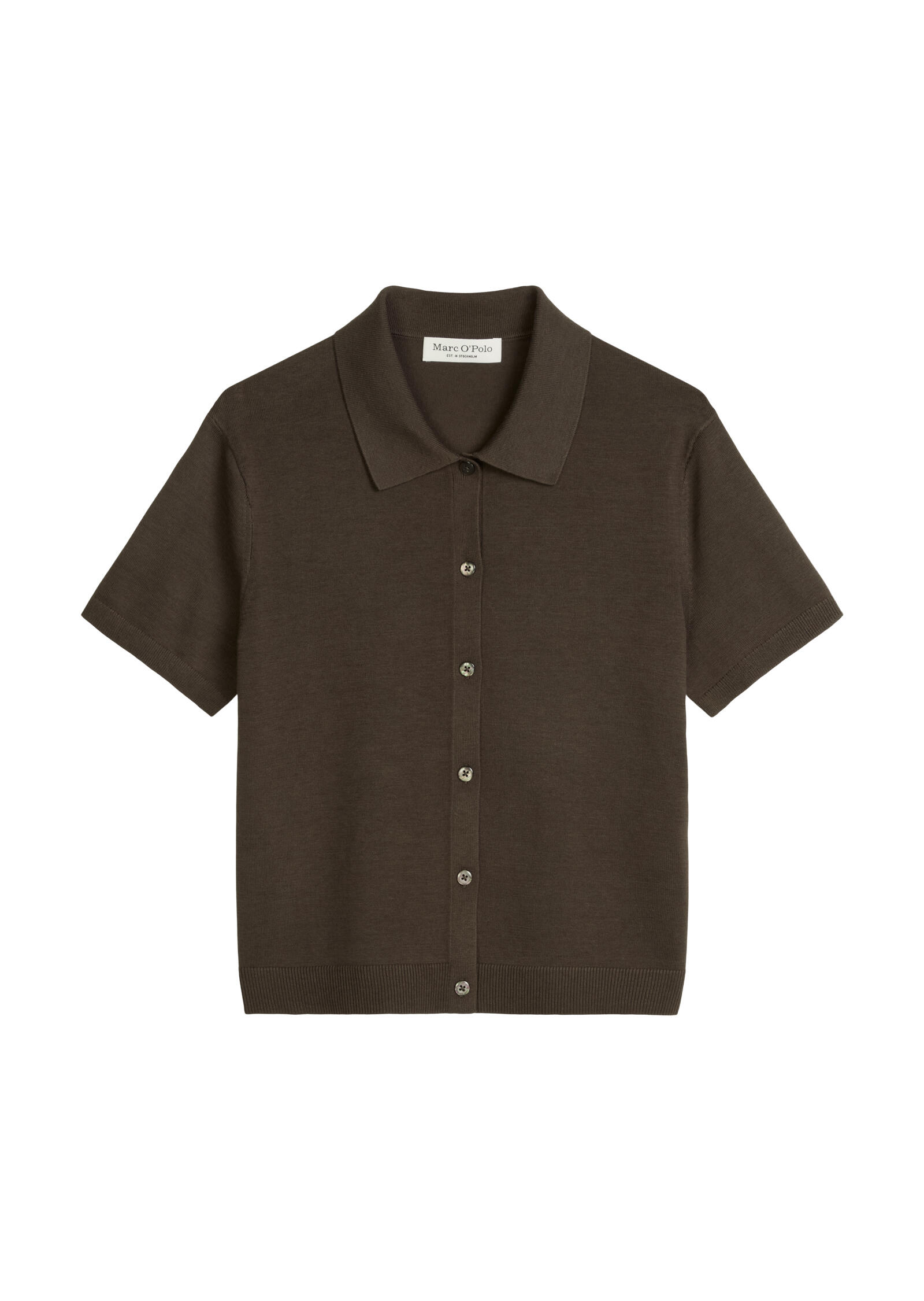 Marc O'polo Casual - Cardigan Im Polo-Stil Regular Mossy Earth - Gr. - S