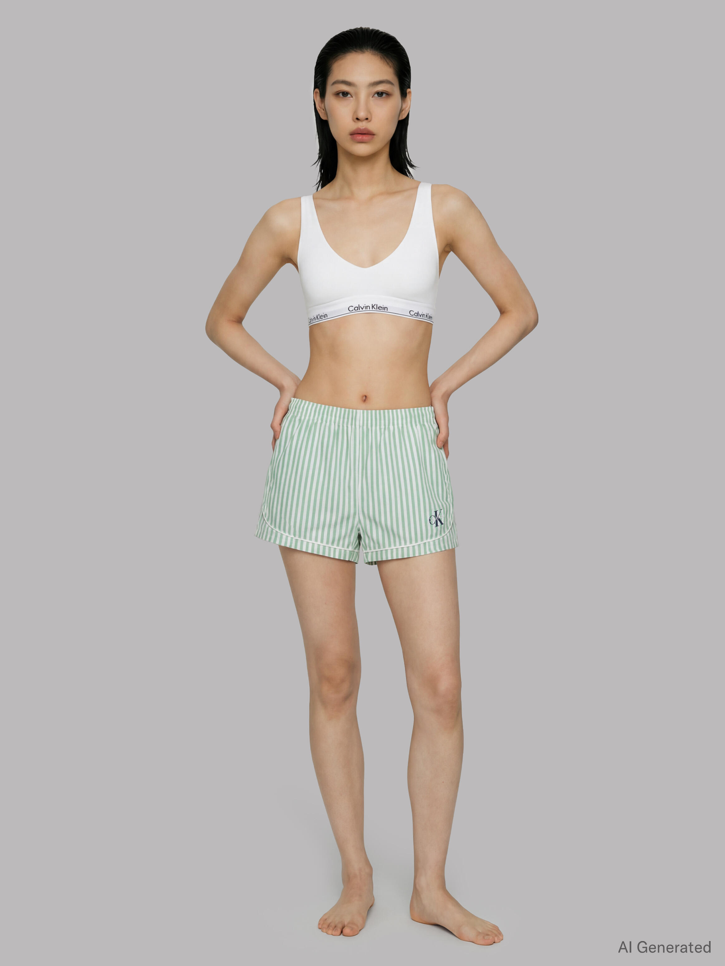 Calvin Klein Stripe Monogram Pyjama Bottom - Image 2