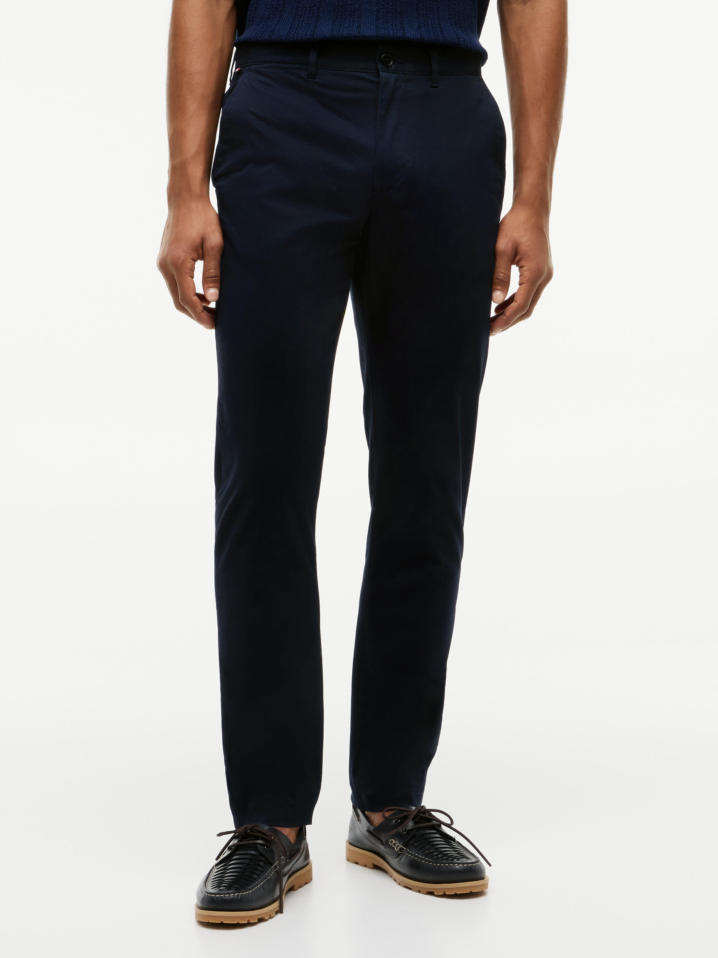Tommy Hilfiger Blau Straight-Fit Twill-Chino Denton 32/32 - Bild 3