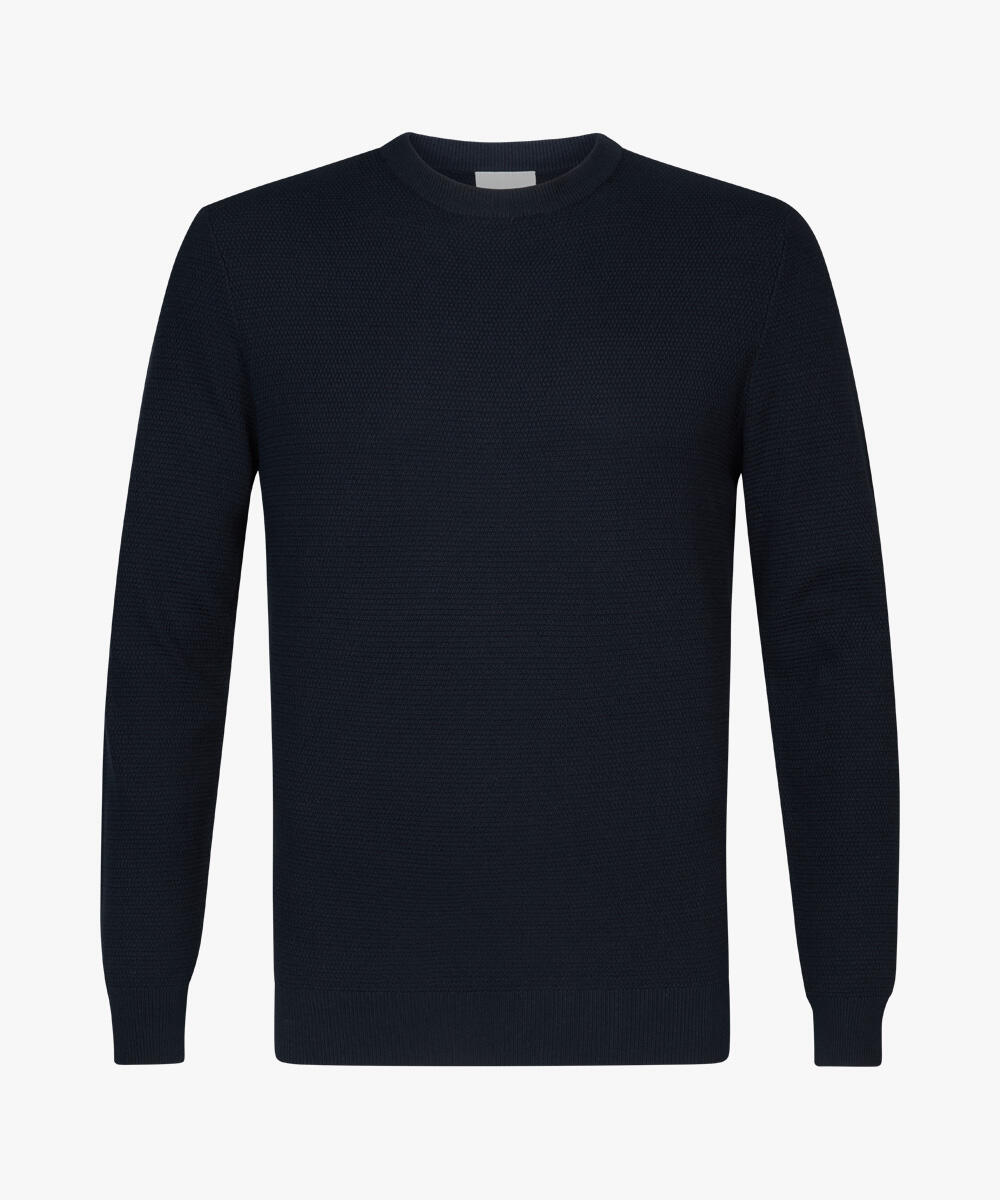 Profuomo O-Neck Pullover Navy Dunkelblau Blau Größe L - Bild 5