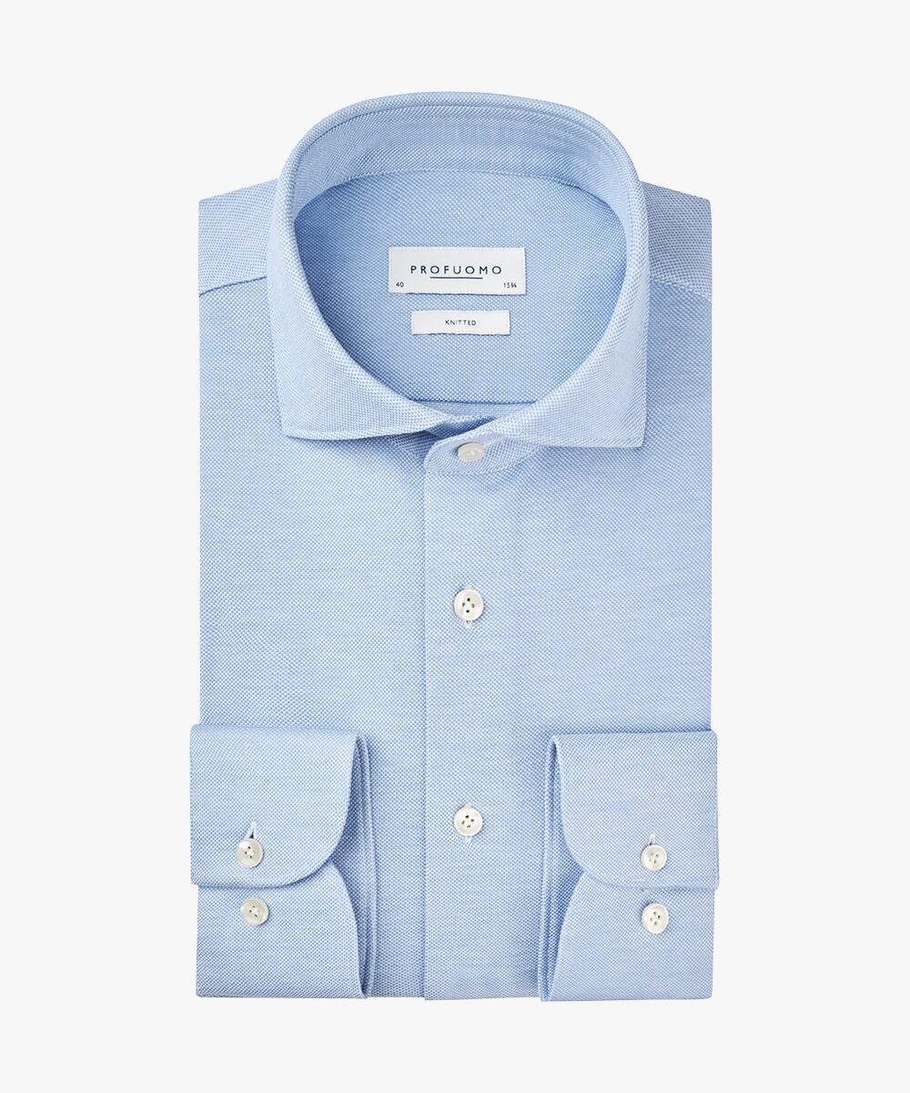 Hemden Profuomo Herren Blau Slim Fit Hemd Einfarbig - Bild 4