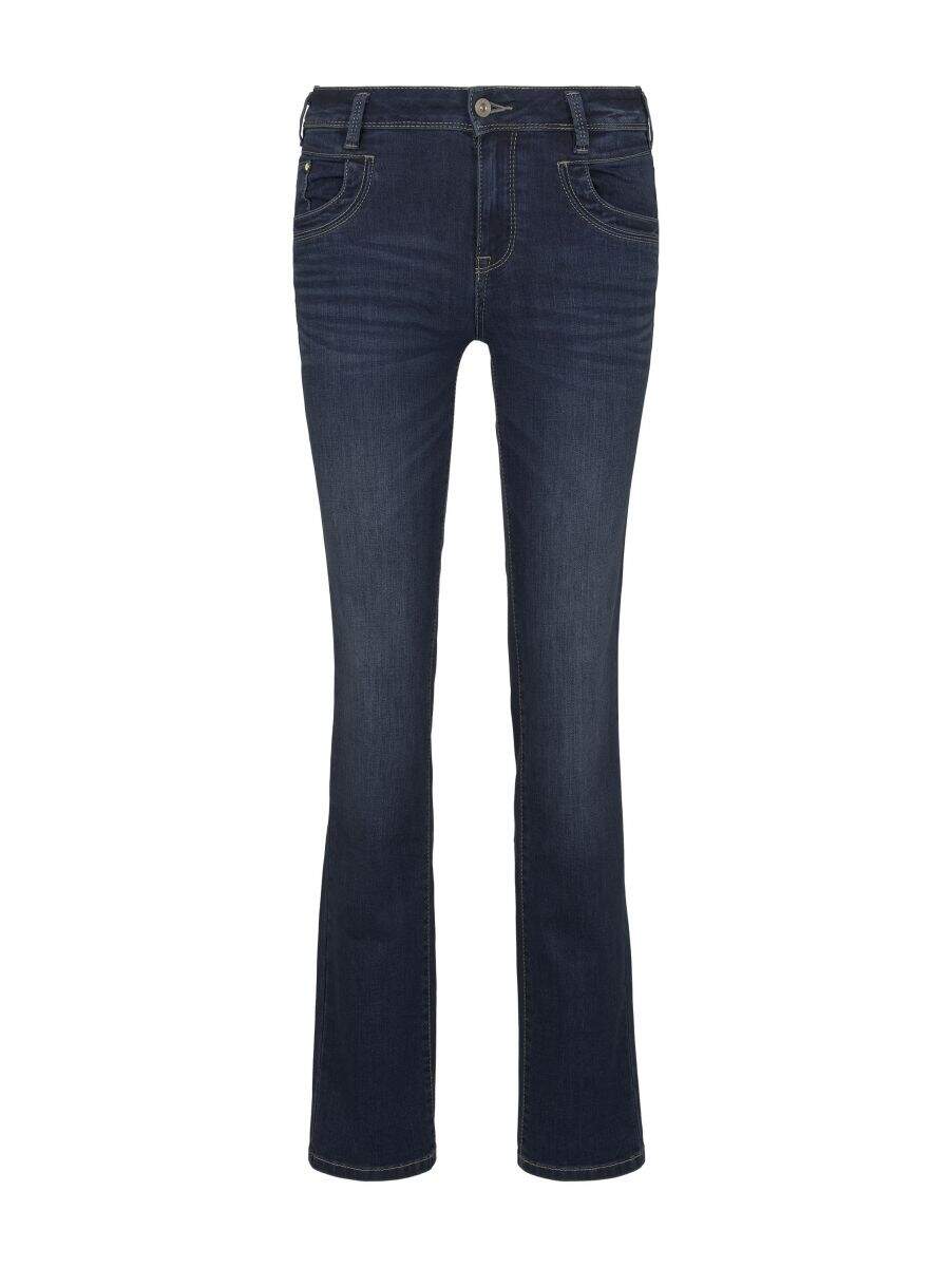 TOM TAILOR Damen Jeans 'Alexa' – Straight Fit, Mit Stretch, Aus Baumwolle-Viskose, Five-Pocket