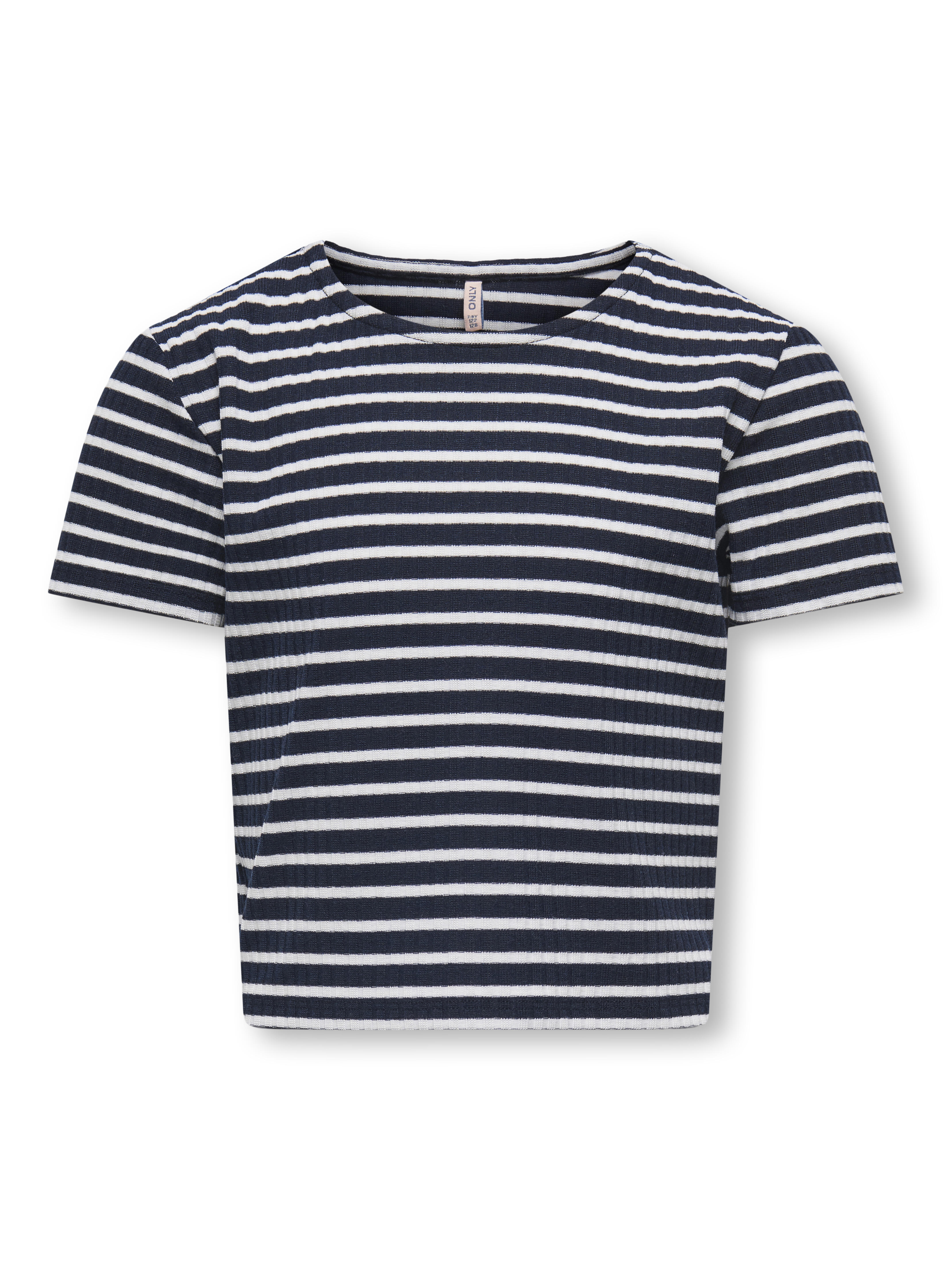 Kids Only Mädchen - Kognella Striped S/S O-Neck Top Jrs Noos Night Sky - Gr. - 152