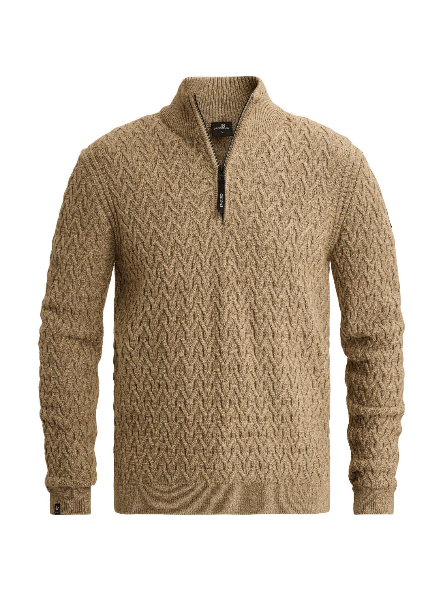 Vanguard Pullover Half-Zip Wollmischung Beige - Größe L - Bild 2