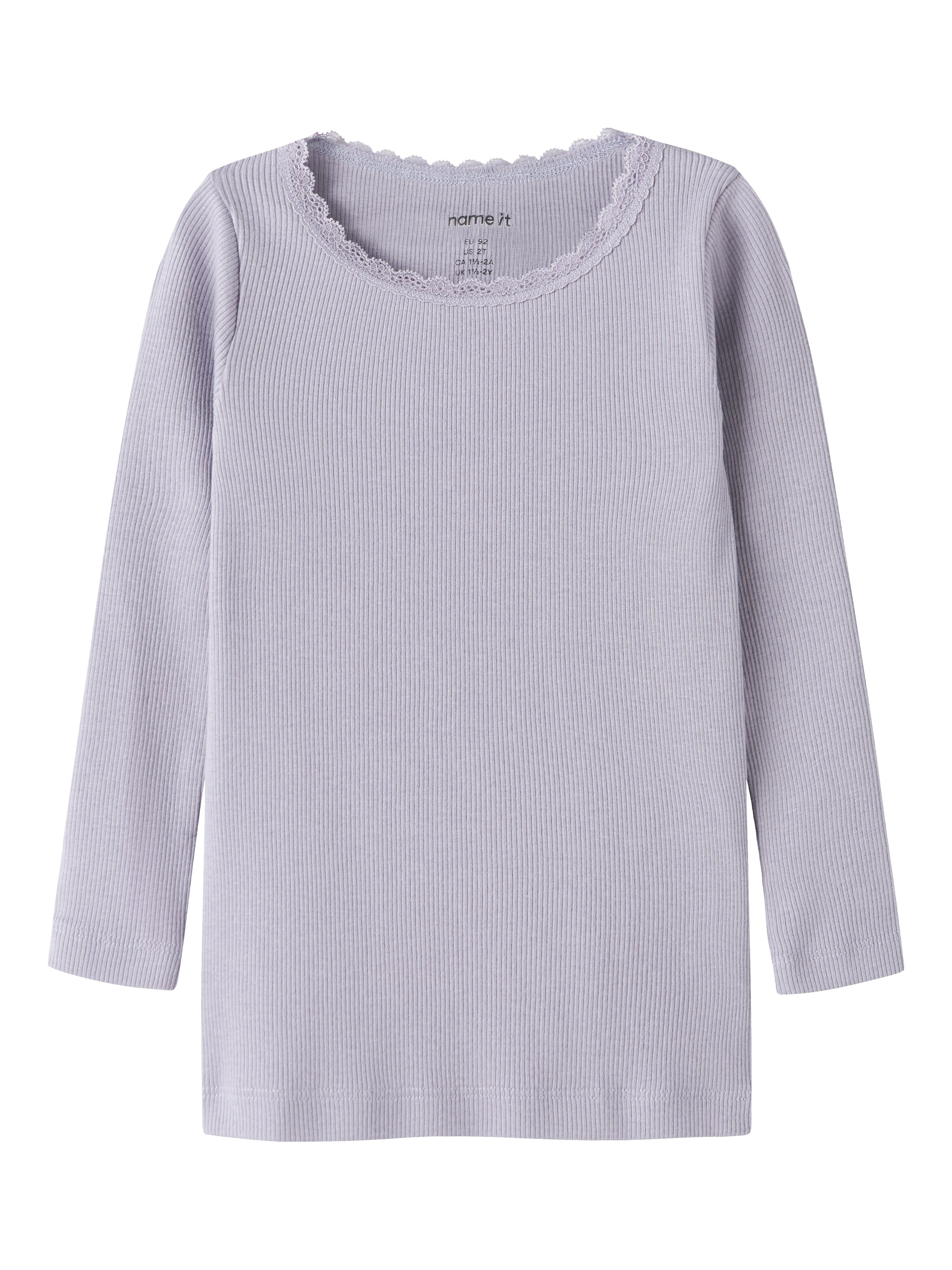 Name It - Nmfkab Ls Top Noos Lavender Gray - Gr. - 110